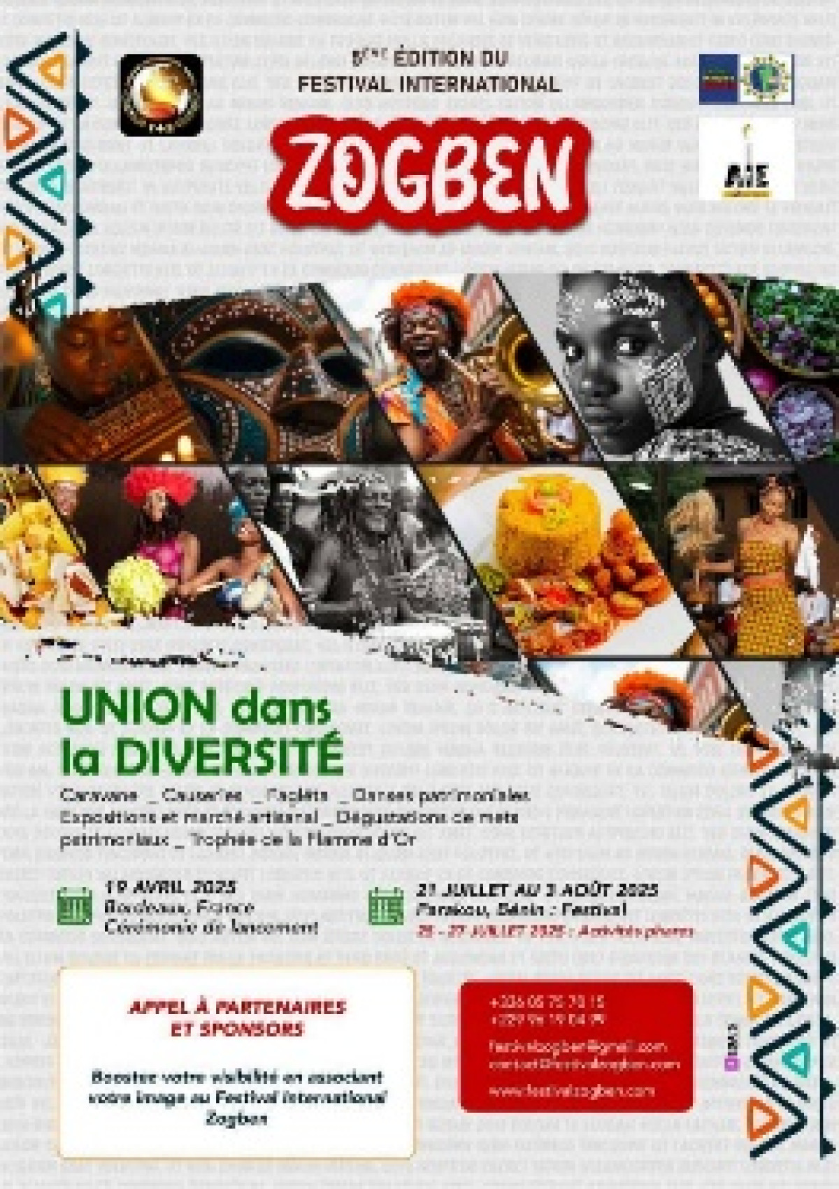 5ème édition du festival international Zogben à Parakou: devenez partenaire d’un méga festival, signe de l’unité dans la diversité