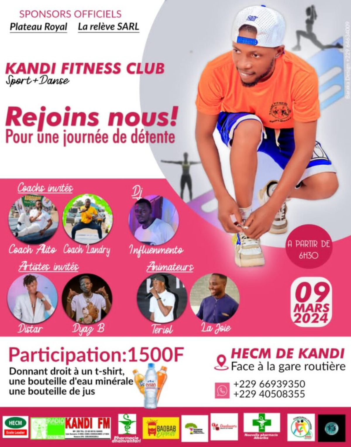 SPORT ET MUSIQUE  : Kandi Fitness Club vous invite le 9 mars prochain