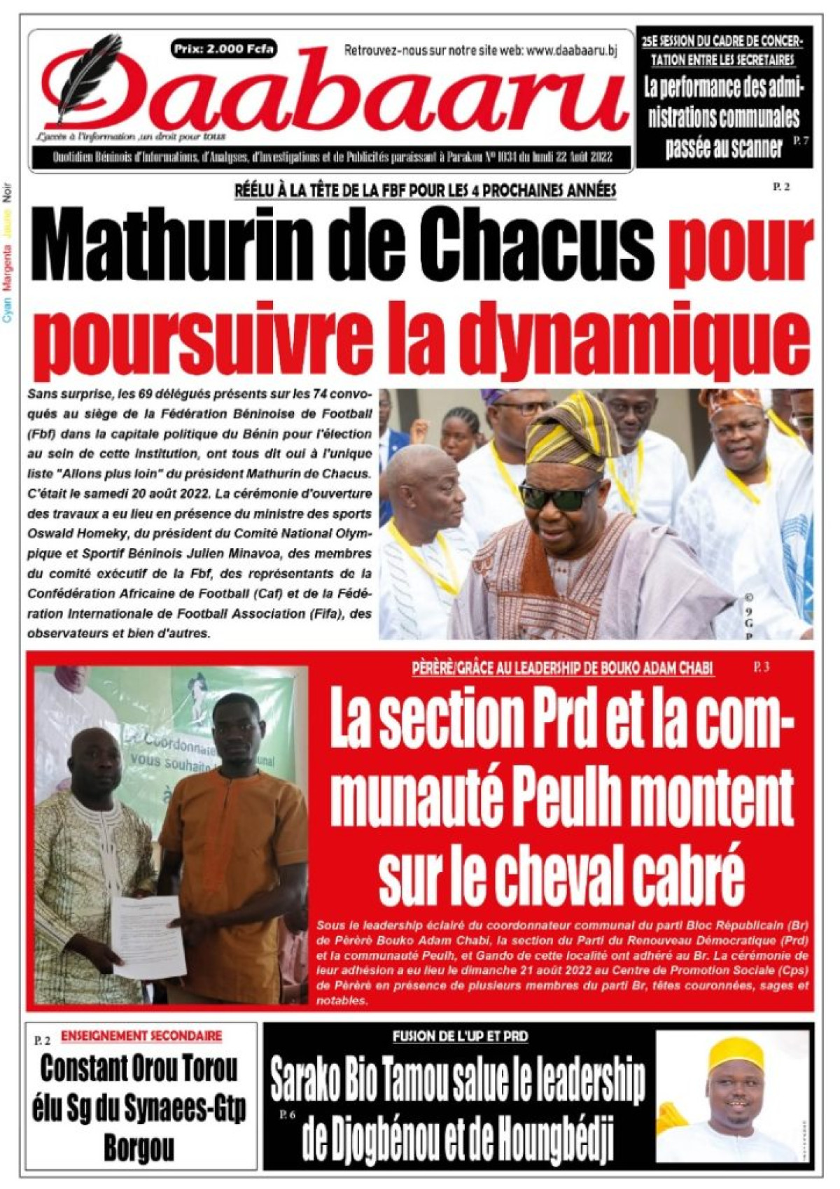 UNE DU LUNDI 22 AOÛT 2022