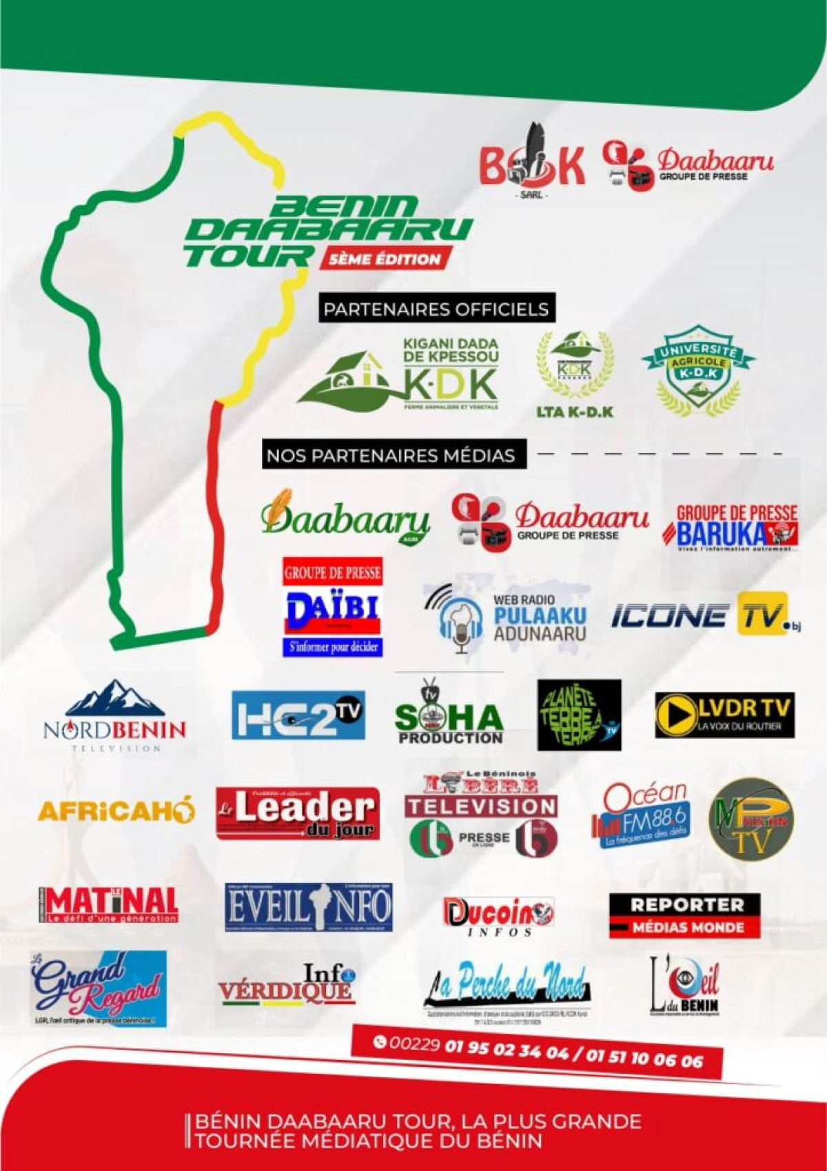 Bénin daabaaru tour: zoom sur les médias partenaires de la 5è édition
