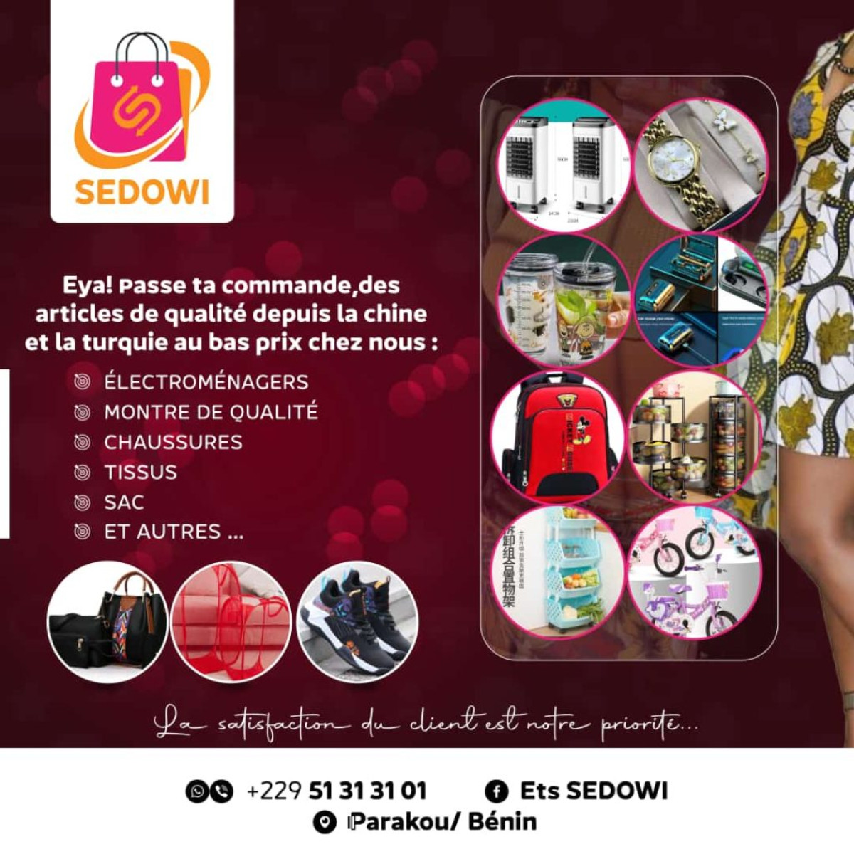 PARAKOU/AVEC L’ÉTABLISSEMENT SEDOWI : Achetez vos articles à moindre coût 