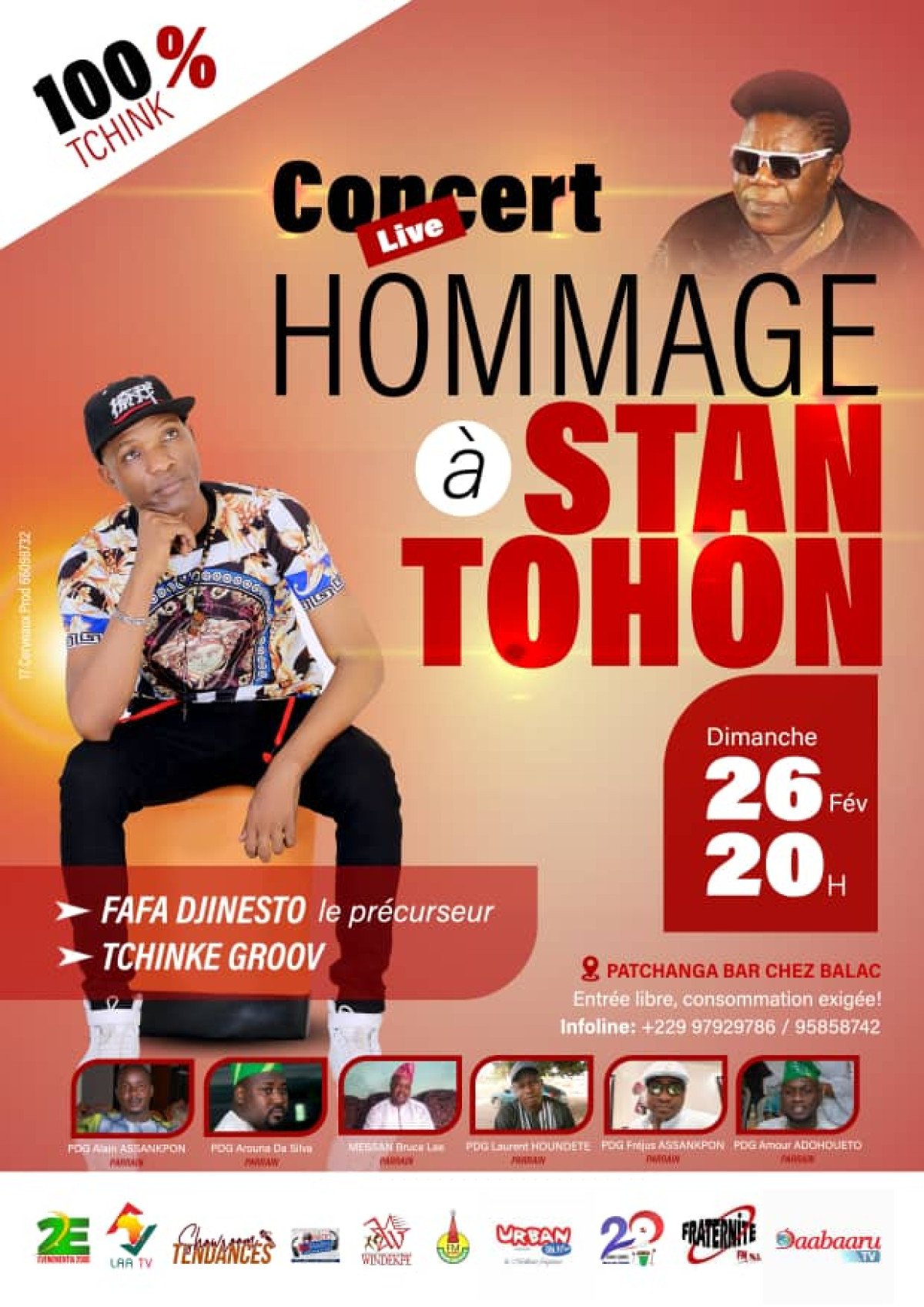 POUR RENDRE HOMMAGE À STAN TOHON : Fafa Djinesto en concert 100% Tchink à Parakou