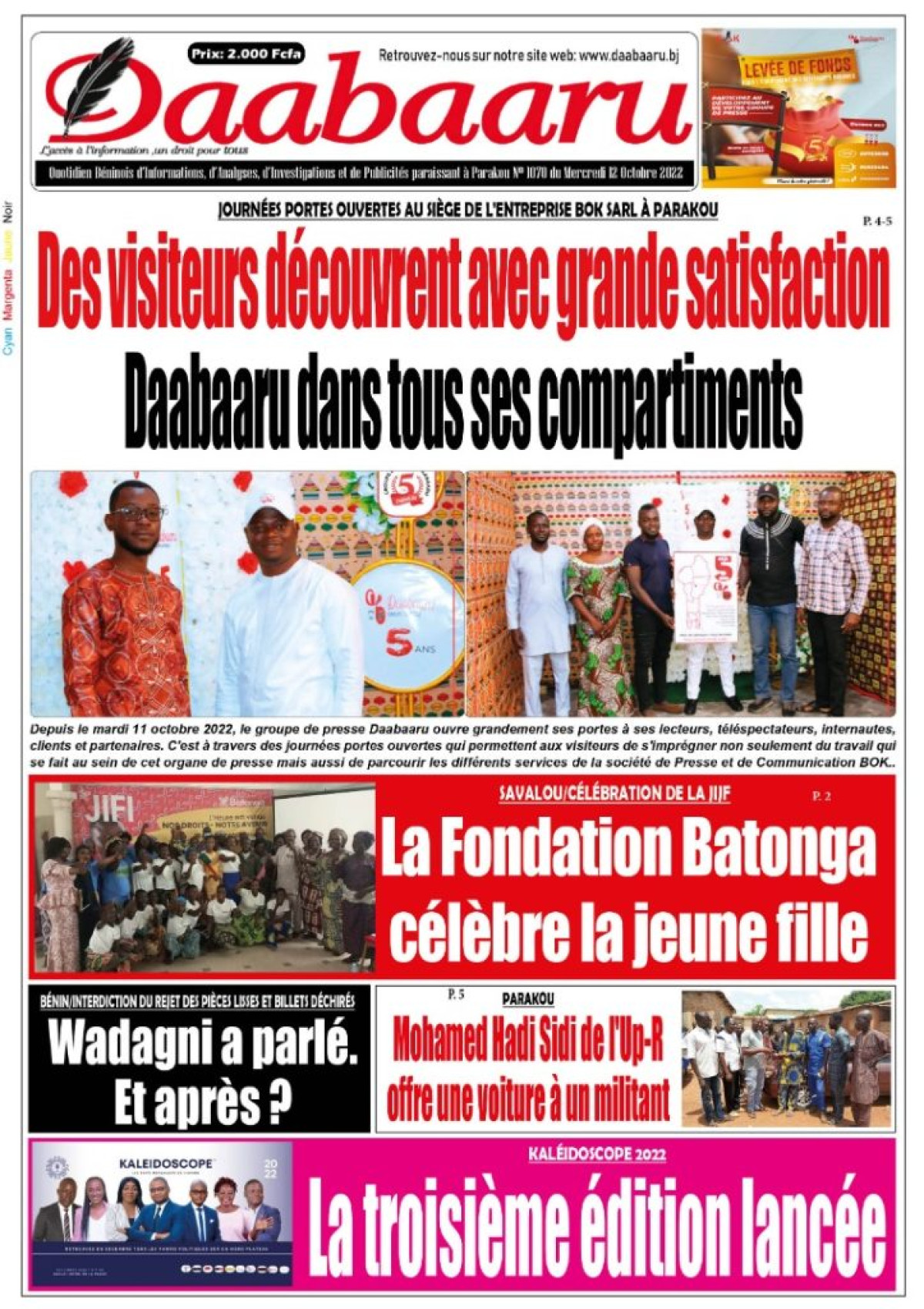 UNE DU MERCREDI 12 OCTOBRE 2022