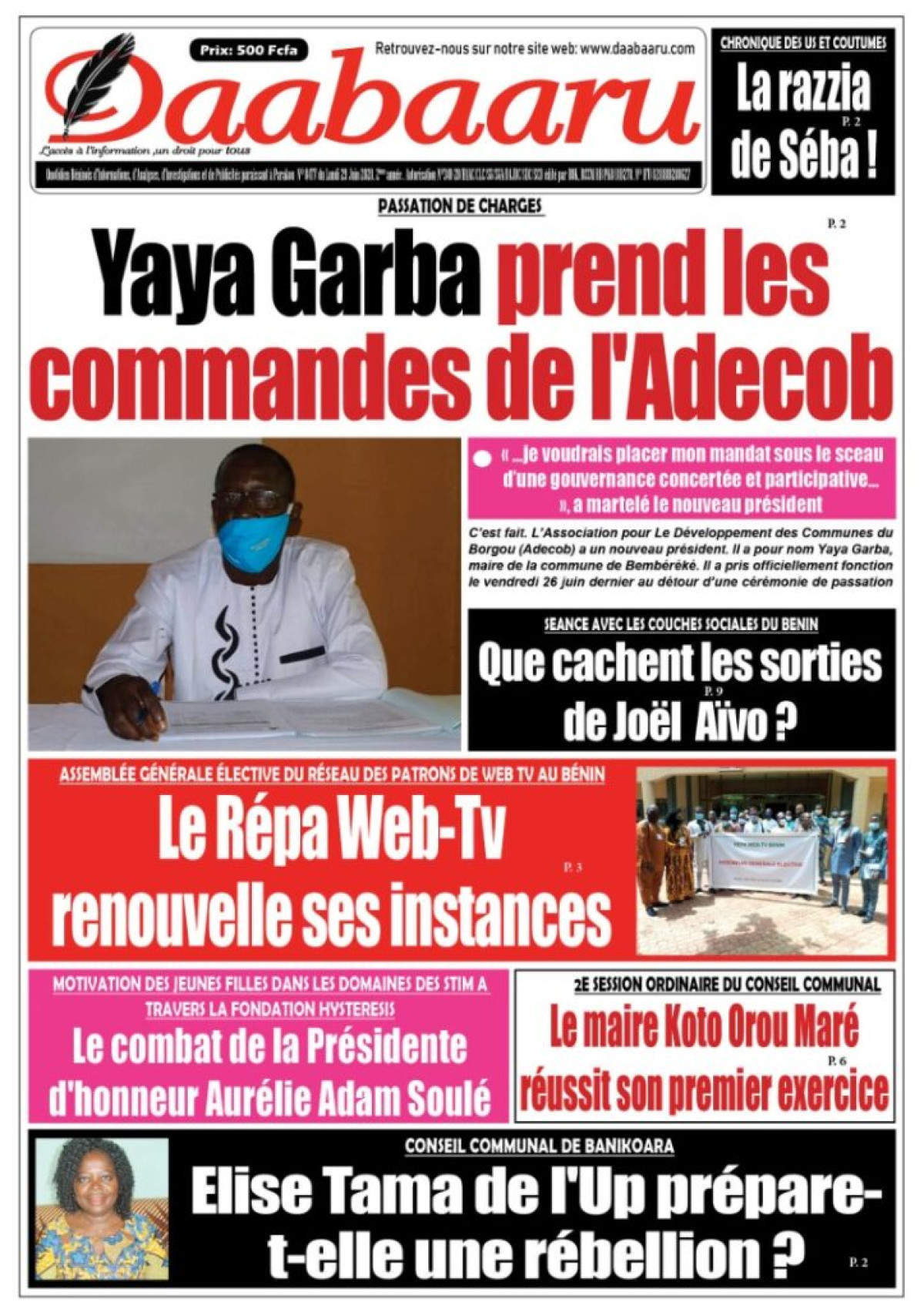 Parution du lundi 29 juin 2020