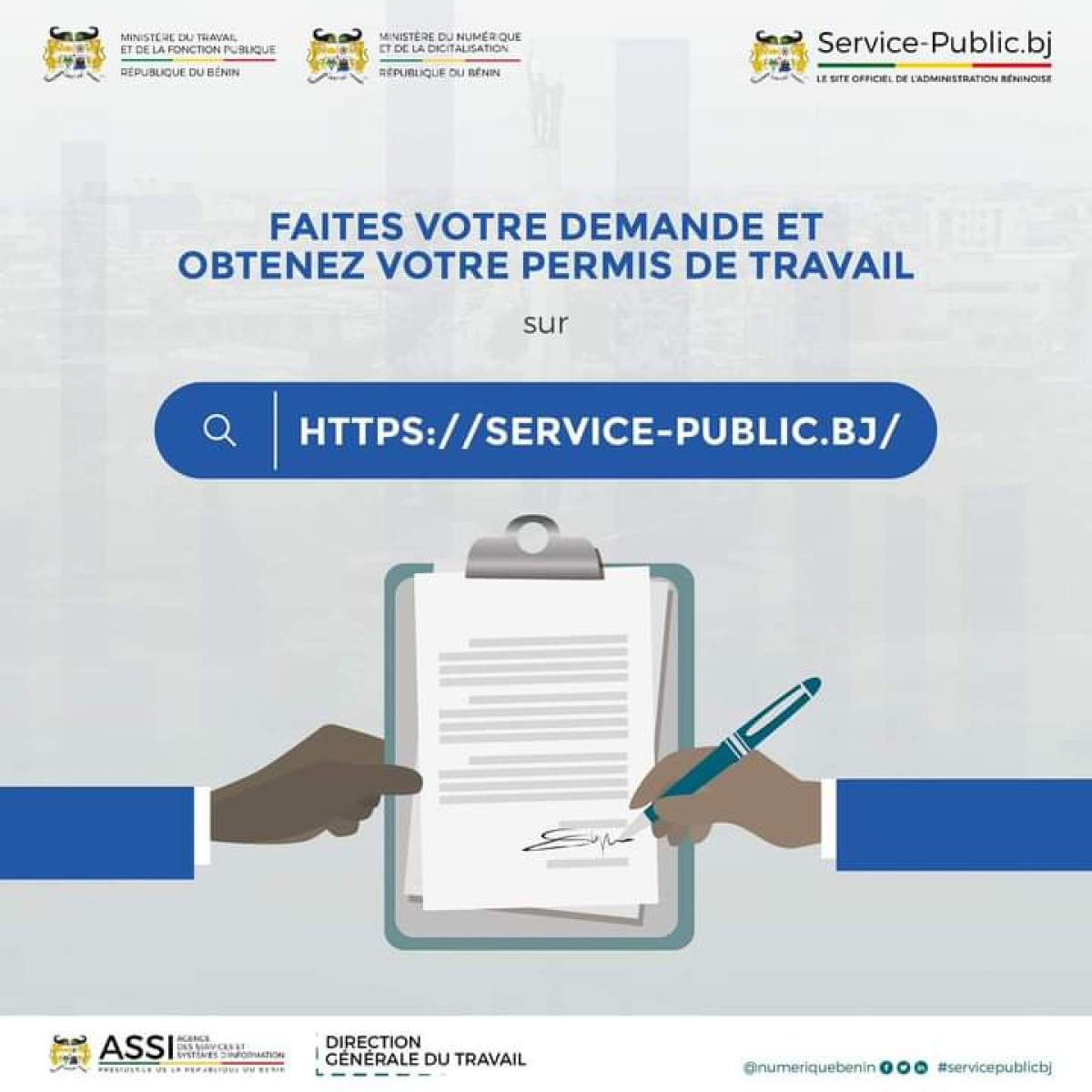 TRAVAILLEURS ETRANGERS AU BENIN : L&rsquo;obtention du permis de travail désormais possible en ligne