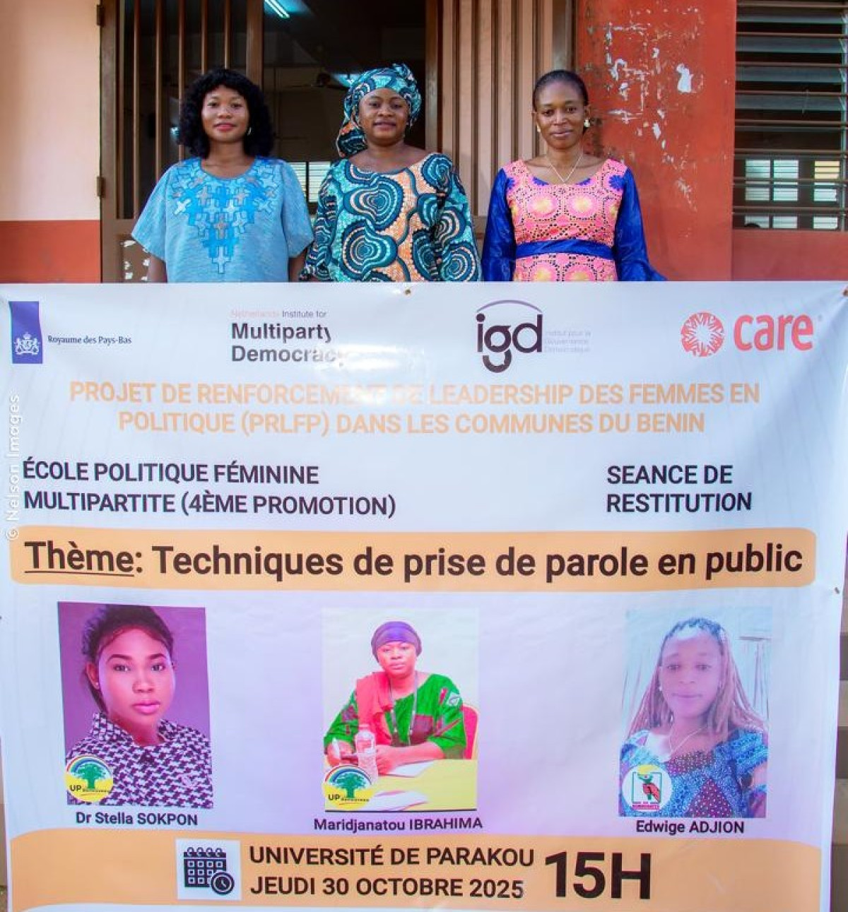 Techniques de prise de parole en public grâce à l'école politique féminine multipartite de l'Igd : Dr Stella, Mouridjanatou et Edwige partagent leurs expériences aux étudiants de l'Up