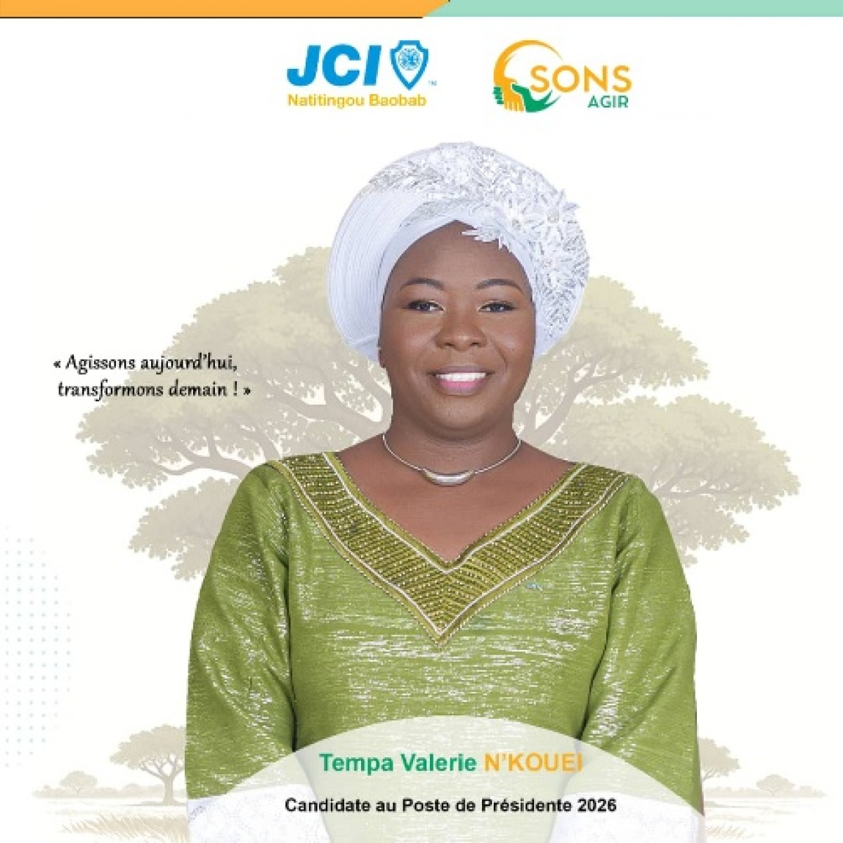 Présidence de la jci Natitingou Baobab 2026: Valérie N'kouei, la candidate idéale pour ''oser agir''
