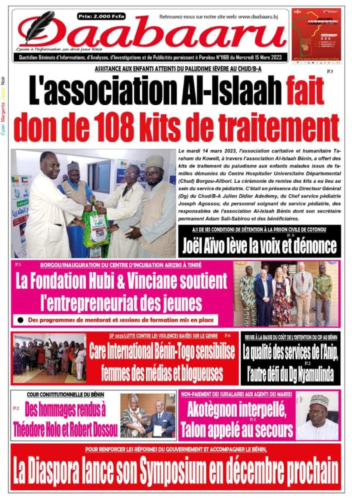 UNE DU MERCREDI 15 MARS 2023