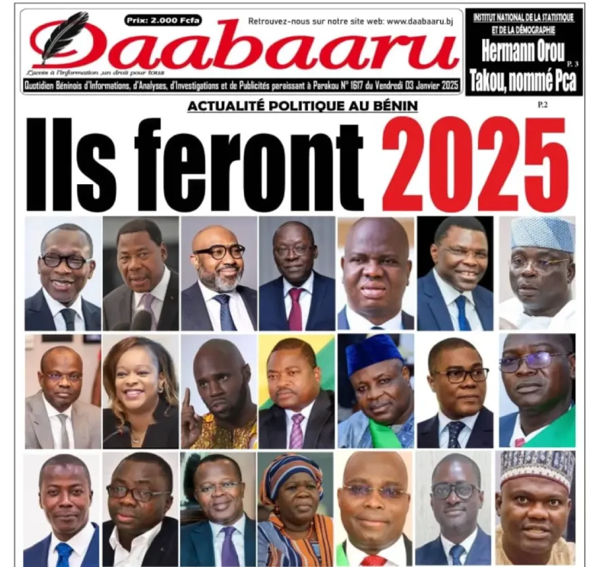 Actualité politique au bénin: ils feront 2025 
