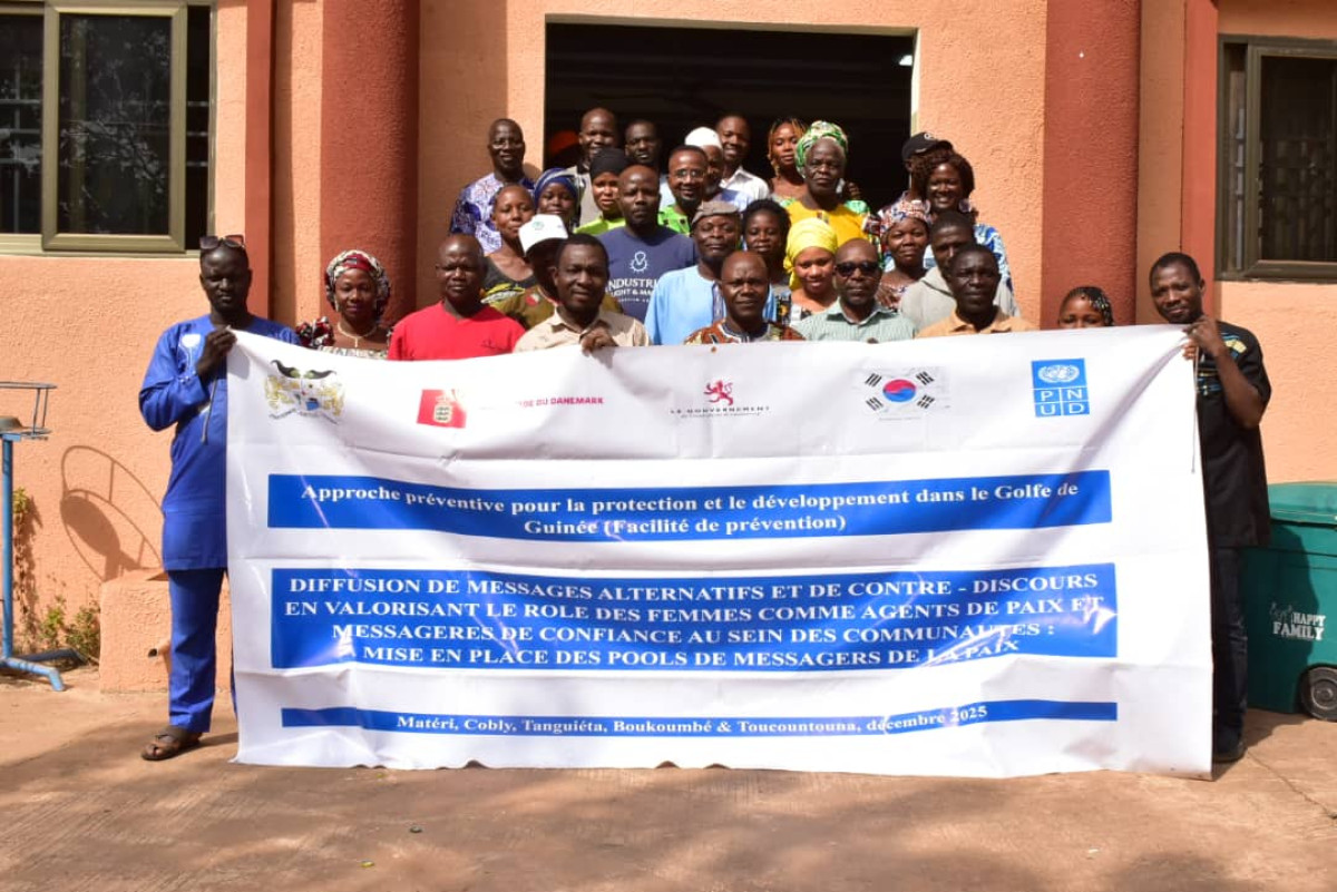 Promotion de la cohésion sociale à Matéri, Cobly, Boukombé, Tanguiéta et Toucoutouna: le Pnud met en place des pools de messagers de paix