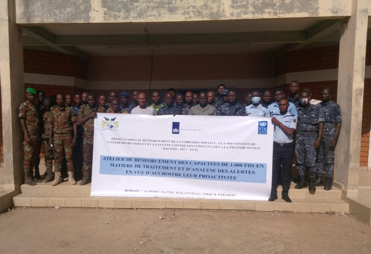 Traitement et analyse des alertes au nord-bénin: le pnud et les pays-bas outillent 1000 Fds 