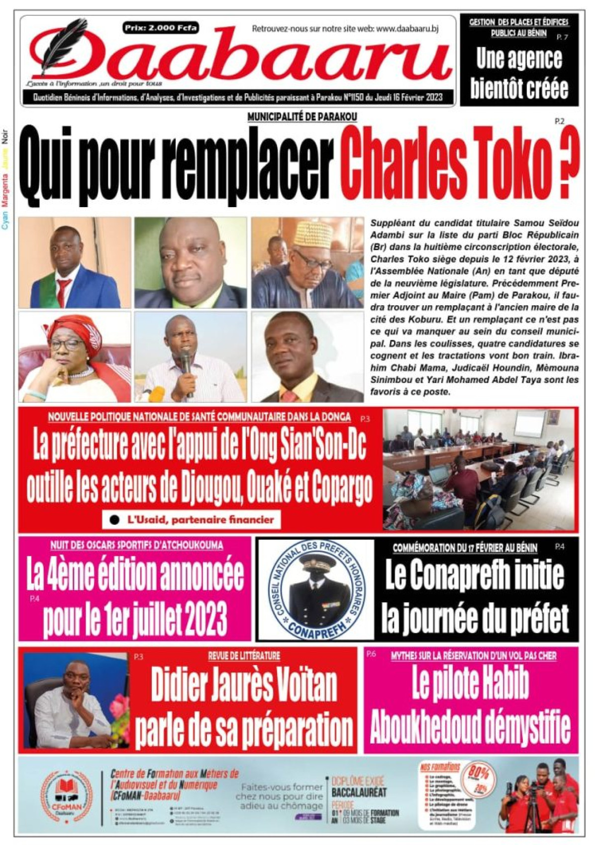 UNE DU JEUDI 16 FÉVRIER 2023