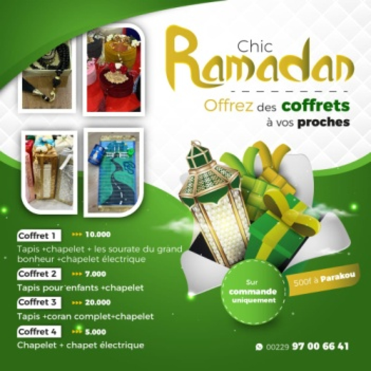 CHIC RAMADAN 2022 A PARAKOU : Offrez des coffrets de prière à vos proches