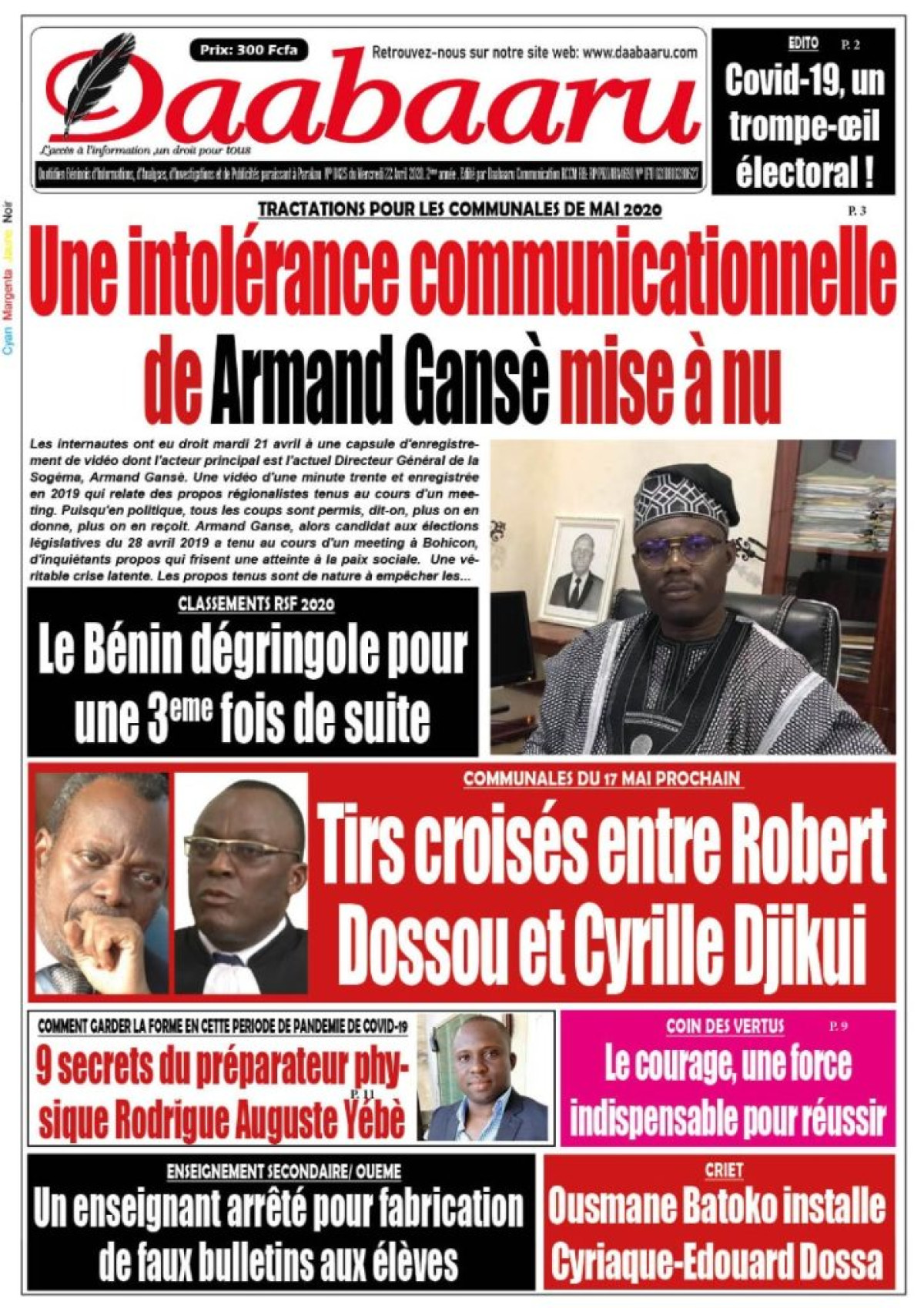 Parution du mercredi 22 avril 2020