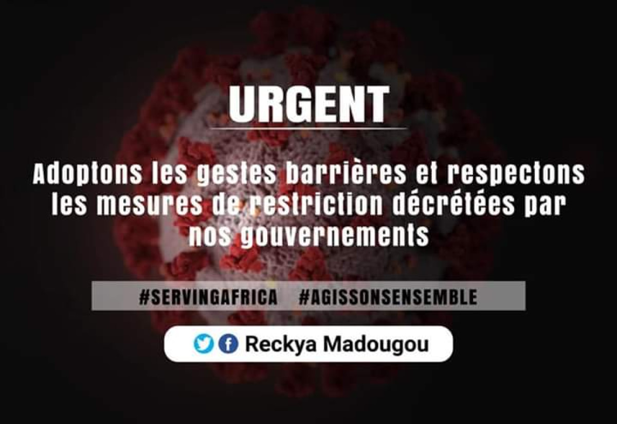 FACE A LA PROPAGATION DU COVID-19, : Reckya Madougou se met dans la lutte  .« Le coronavirus tue en Afrique aussi. Réveillons-nous », alerte l&rsquo;amazone