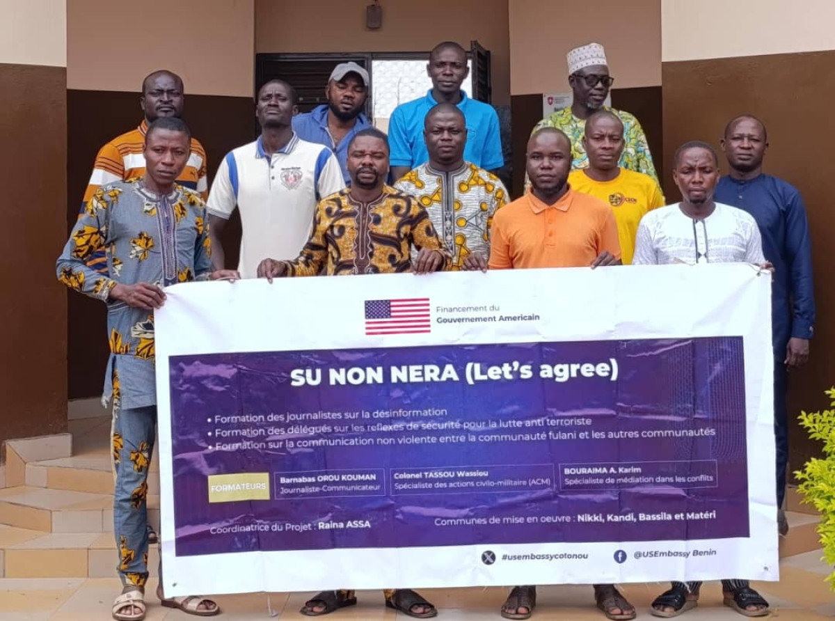 Mise en œuvre du projet “Su non nera” de l&rsquo;ambassade des Usa: des journalistes de Nikki et Kalalé outillés sur la désinformation 
