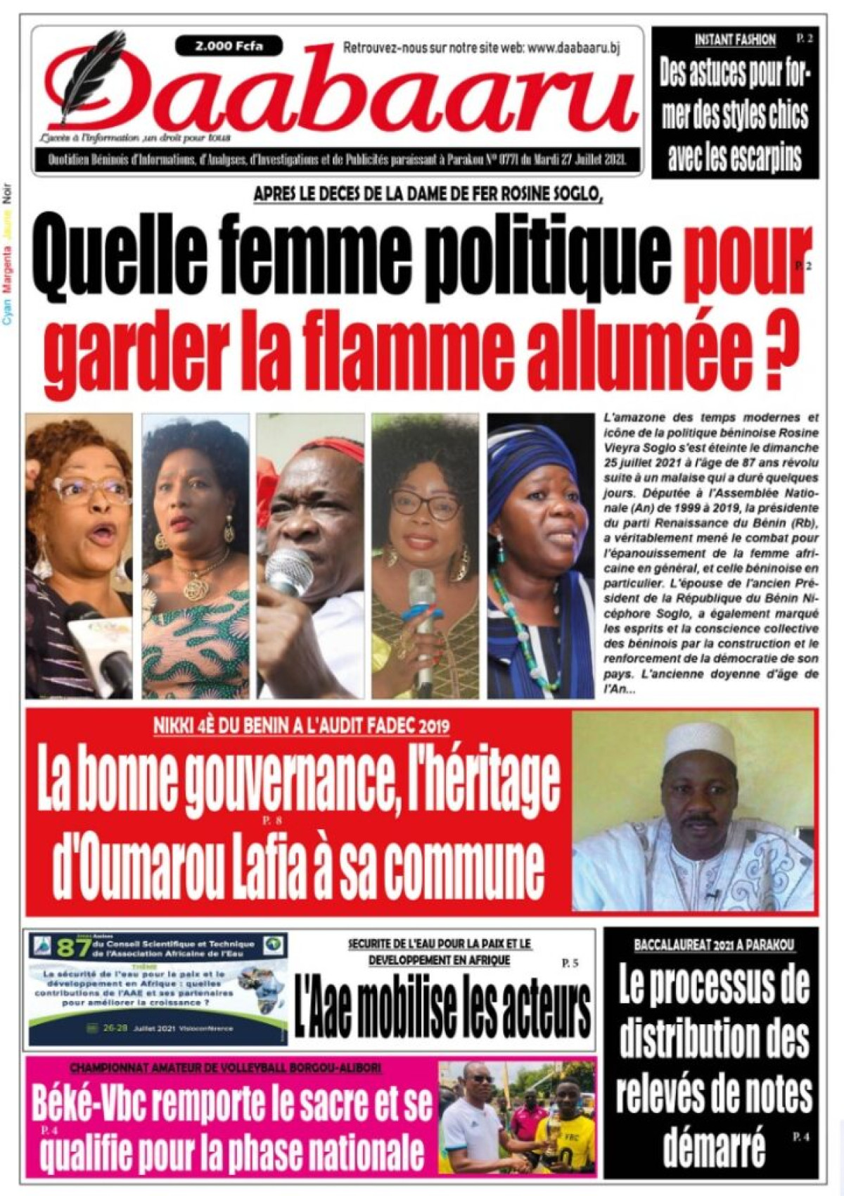 Parution du mardi 27 juillet 2021