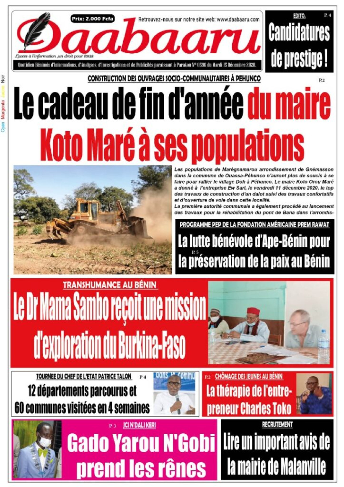 Parution du mardi 15 décembre 2020