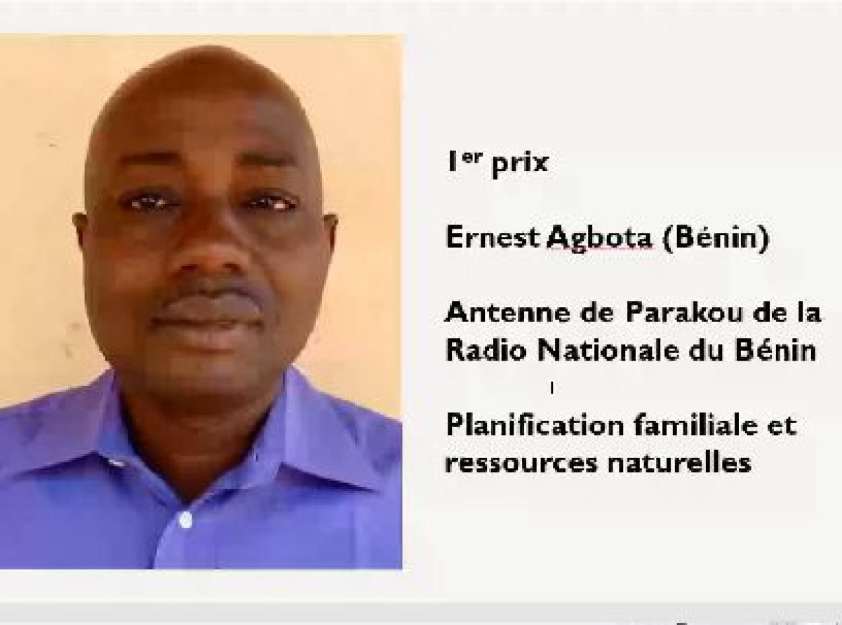 CONCOURS AFRICA 21 PNUE : Ernest Agbota de radio Parakou remporte le 1er prix