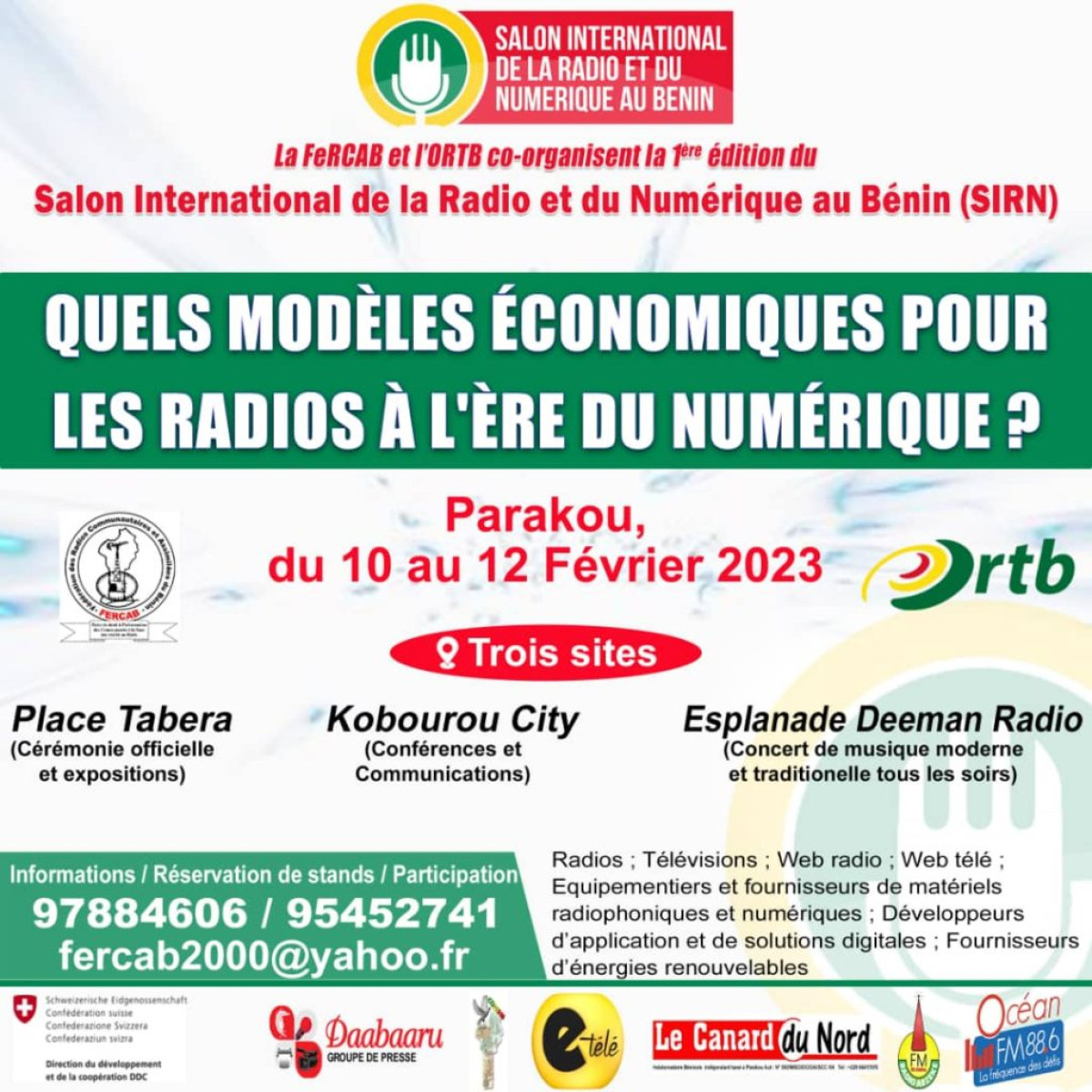SALON INTERNATIONAL DE LA RADIO ET DU NUMÉRIQUE AU BÉNIN (SIRN) : Les inscriptions se poursuivent