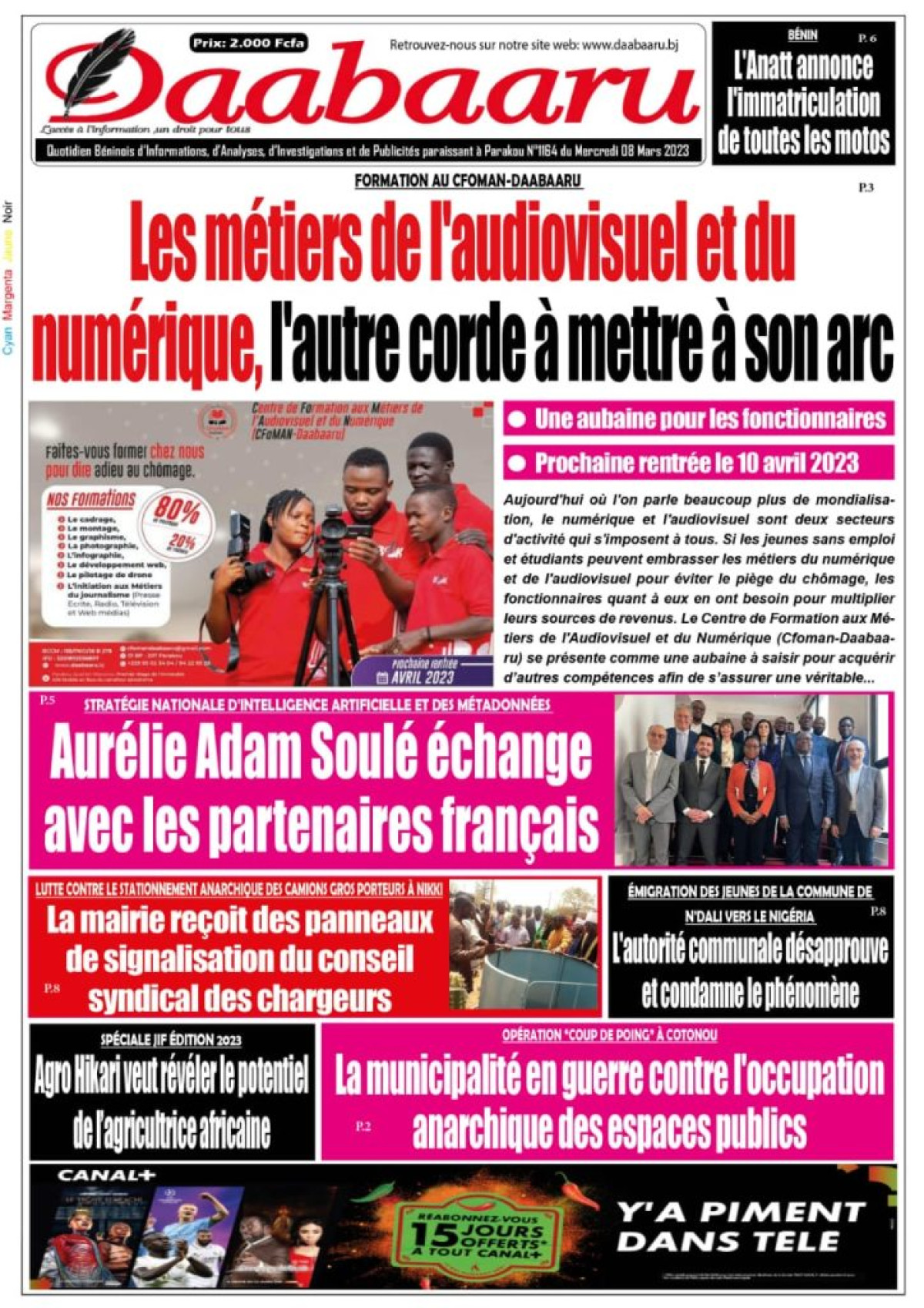 UNE DU MERCREDI 8 MARS 2023