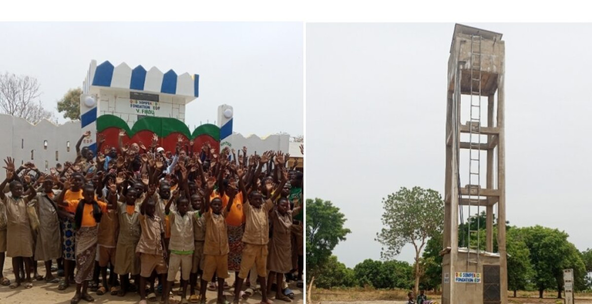 Kérou/Don d&rsquo;une centrale photovoltaïque et d&rsquo;un château d&rsquo;eau: les populations de Firou disent merci à Peter King et à la Fondation Edf