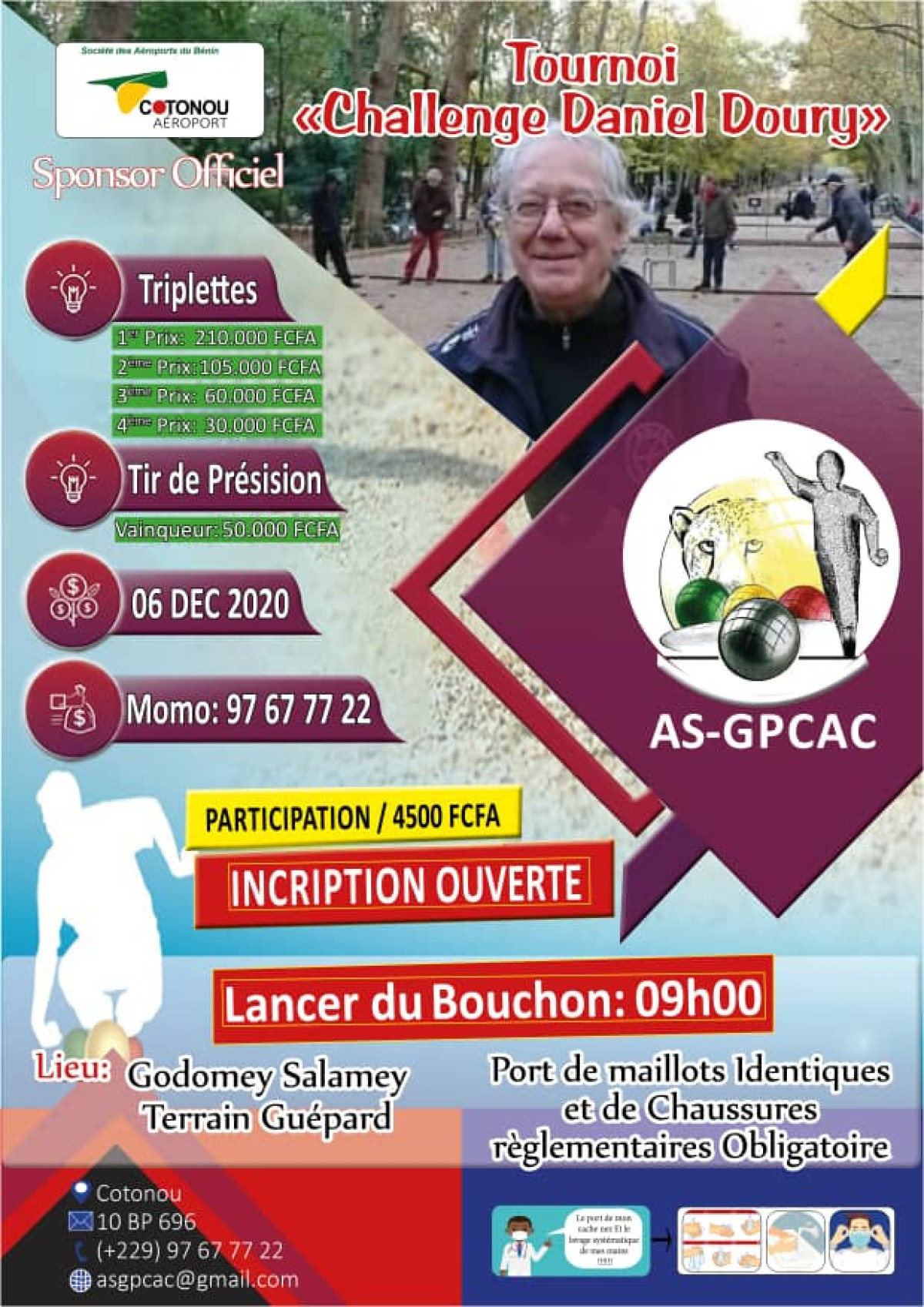 PÉTANQUE AU BÉNIN : L&rsquo;As-Gpcac organise le tournoi “Challenge Daniel Doury”