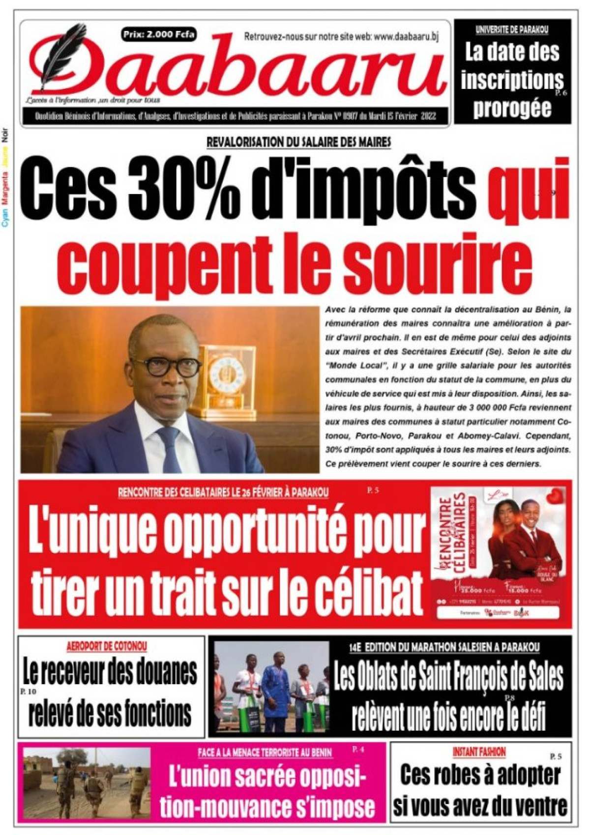 UNE DU MARDI 15 FÉVRIER 2022