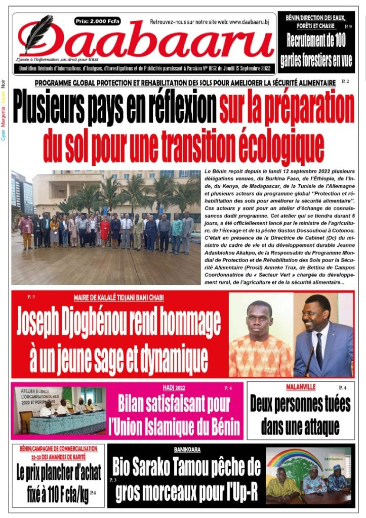 UNE DU JEUDI 15 SEPTEMBRE 2022