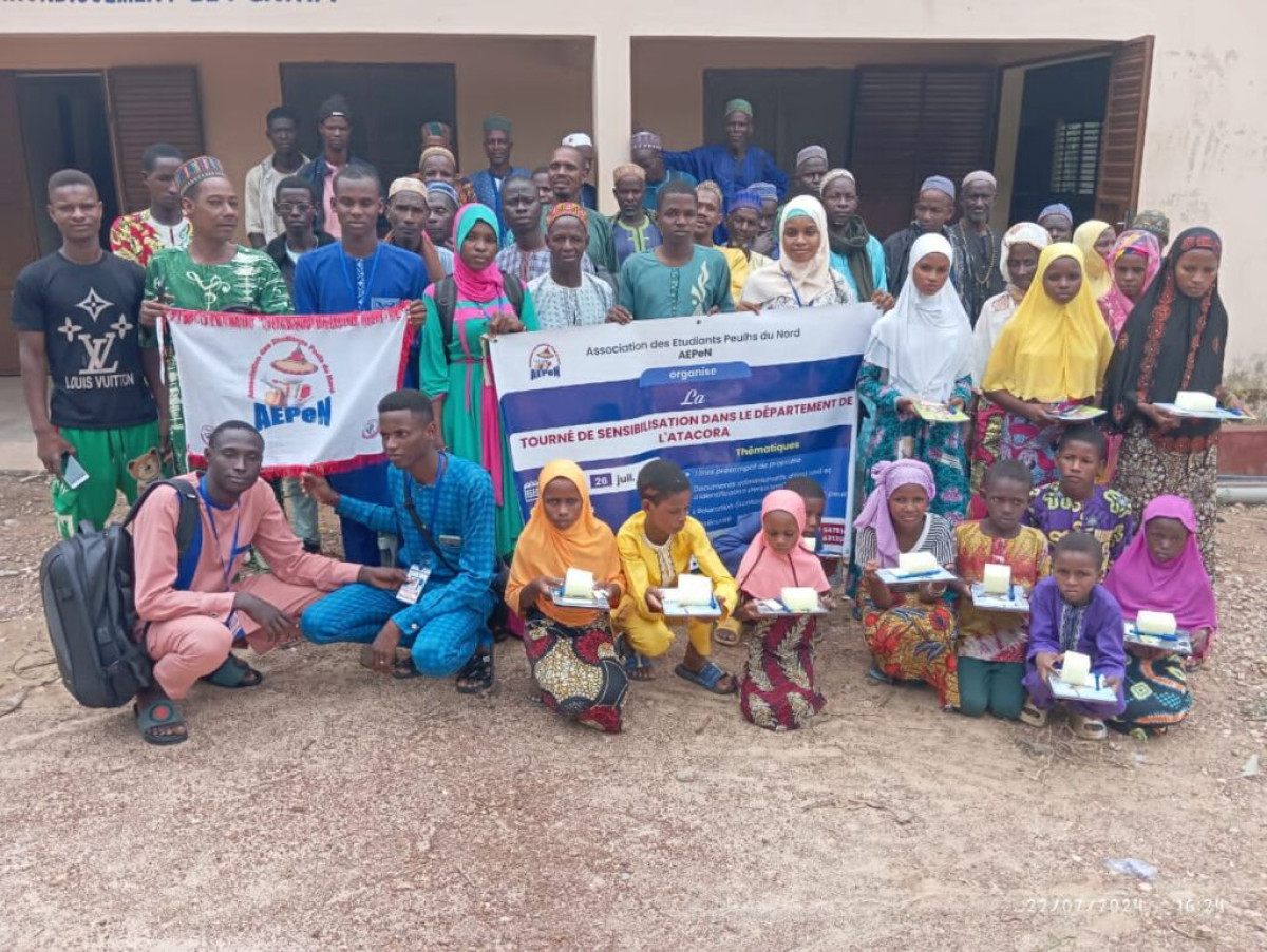 SCOLARISATION DES ENFANTS ET ÉTABLISSEMENT DES ACTES ADMINISTRATIFS  : Aepen explique le bien-fondé à la communauté Peulh de l&rsquo;Atacora
