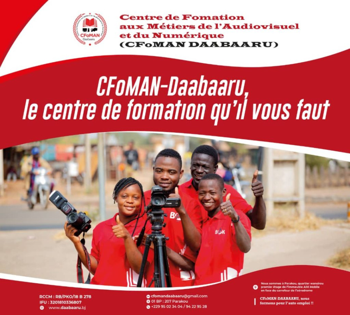 CENTRE DE FORMATION AUX MÉTIERS DE L’AUDIOVISUEL ET DU NUMÉRIQUE À PARAKOU : Encore cinq jours pour faire partie de la 3ème promotion