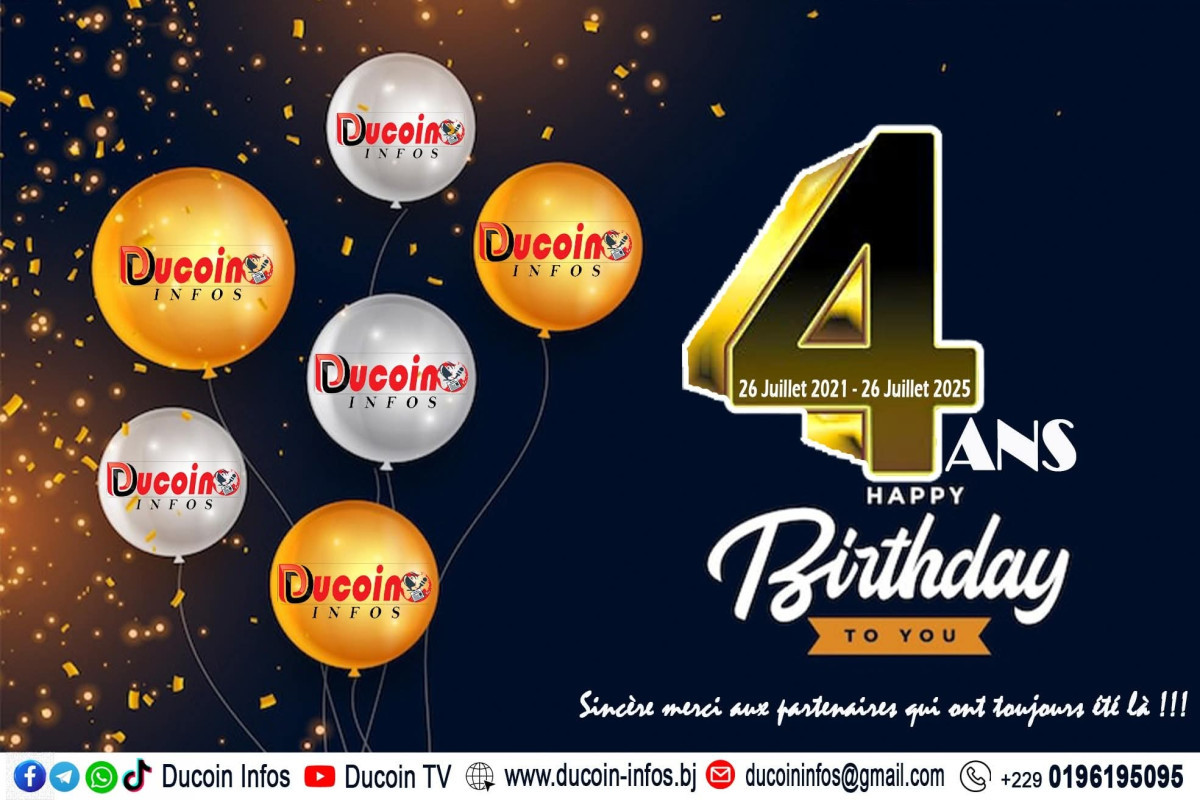 Parakou/26 juillet 2021, 26 juillet 2025: le groupe de Presse Ducoin Infos célèbre ses 4 ans d'existence