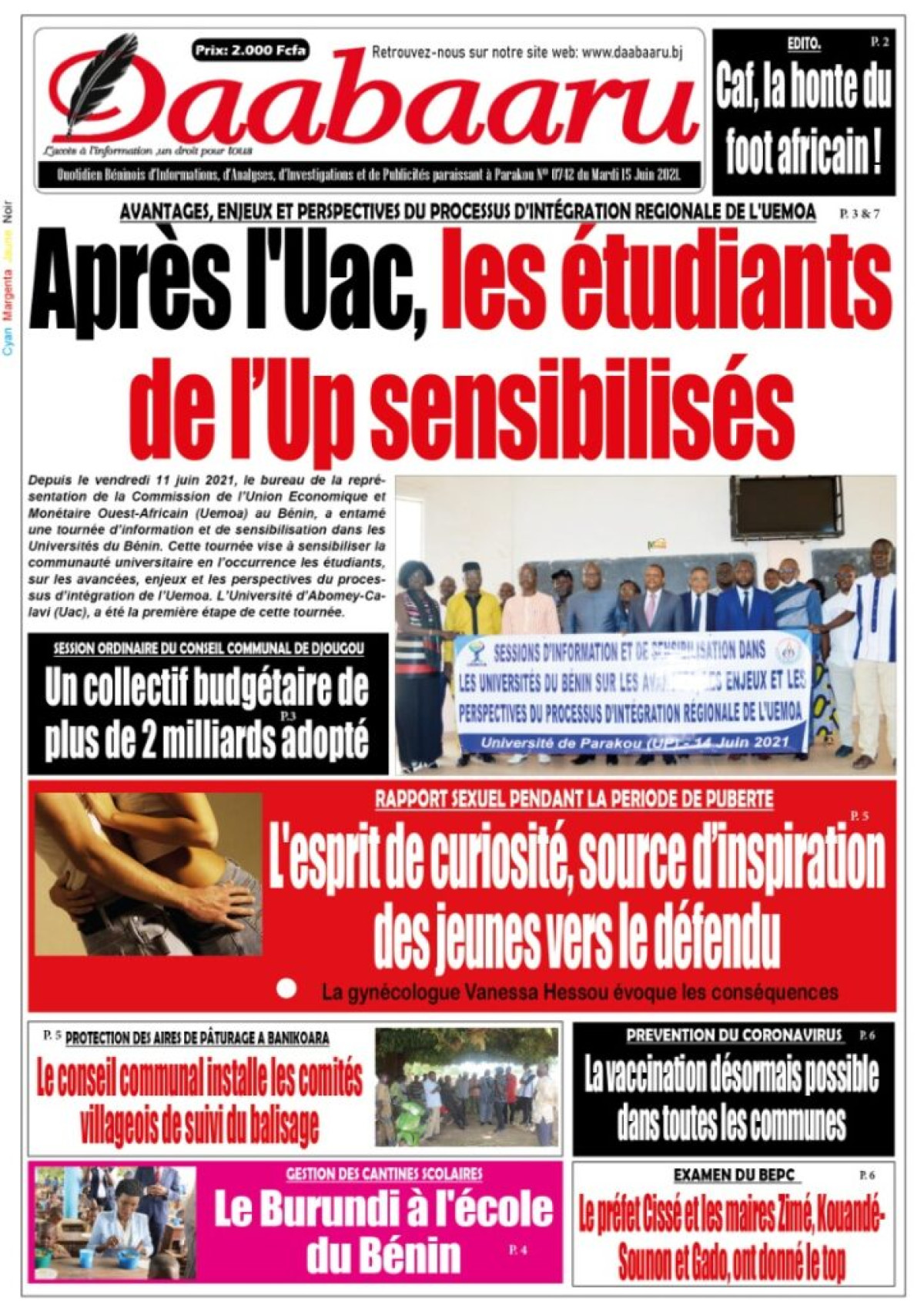 Parution du mardi 15 juin 2021