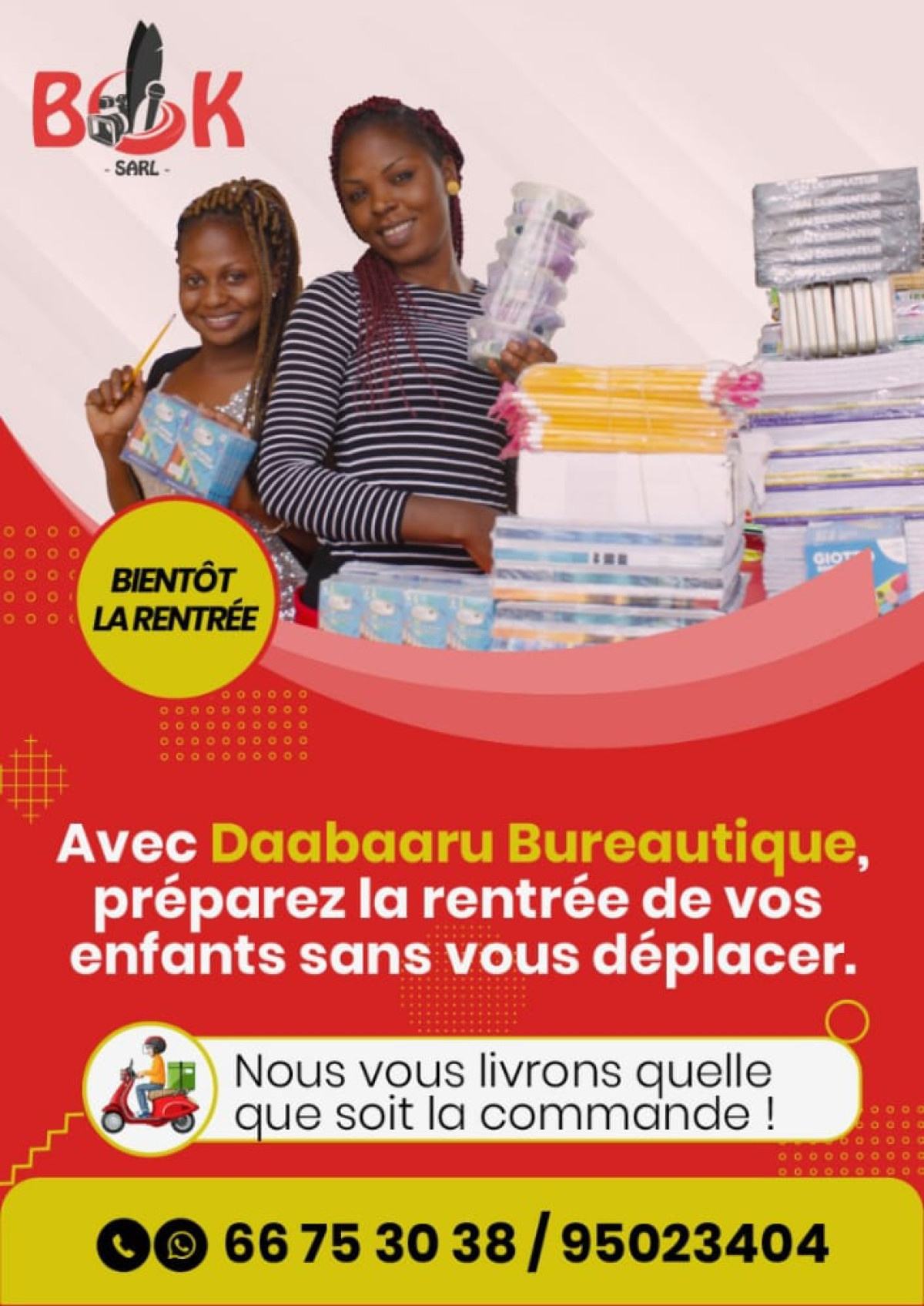 AVEC DAABAARU BUREAUTIQUE : Faites livrer vos fournitures scolaires à moindre coût et partout