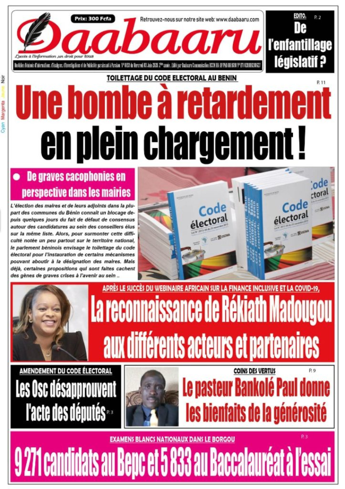 Parution du mercredi 03 juin 2020