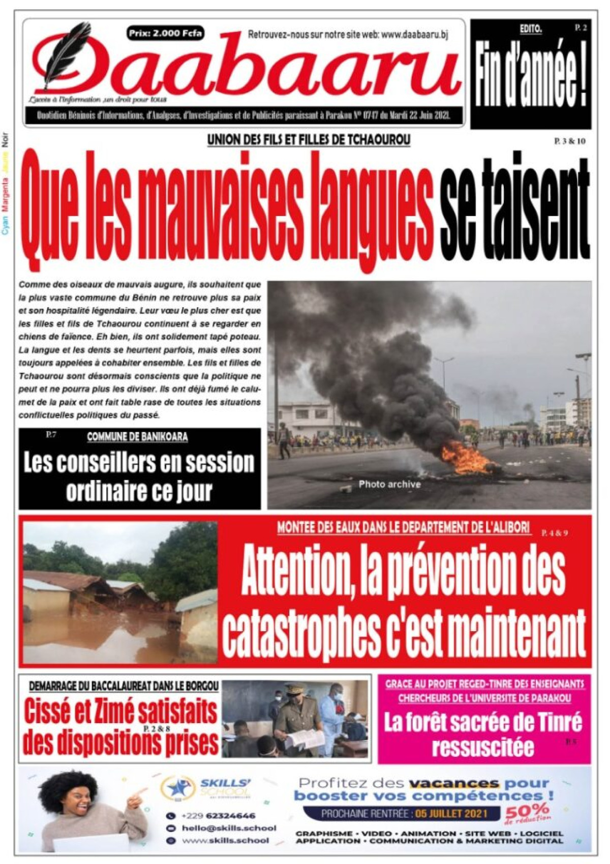 Parution du mercredi 23 juin 2021