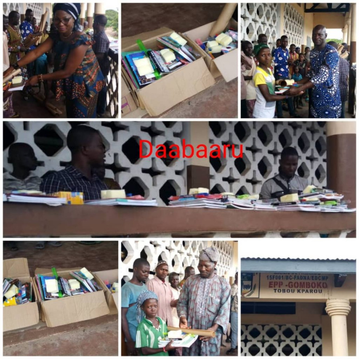 ACTION SOCIALE DE L’ONG ALBARIKA-FAABA DANS LE PREMIER ARRONDISSEMENT DE PARAKOU : Les enfants du village de Toboukparou reçoivent des kits scolaires