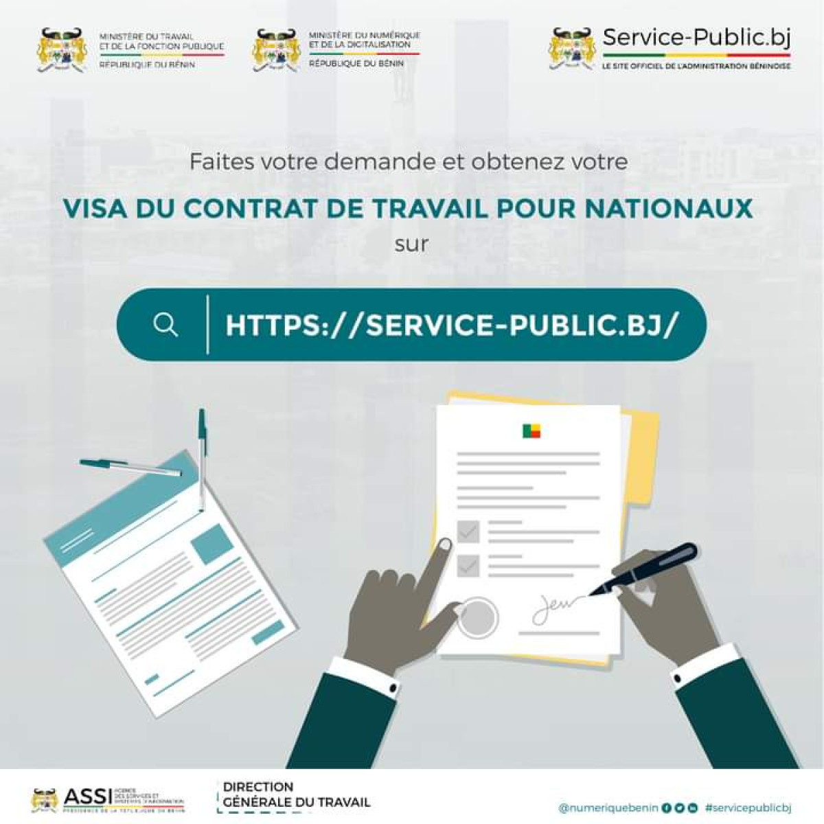 BENIN : Le « visa de contrat de travail pour nationaux » désormais en ligne