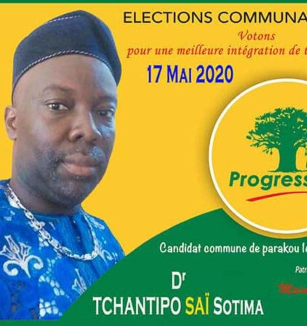 UNION PROGRESSISTE/ÉLECTIONS MUNICIPALES A PARAKOU : Dr Tchantipo Saï Sotima, le candidat idéal pour une meilleure intégration de tous