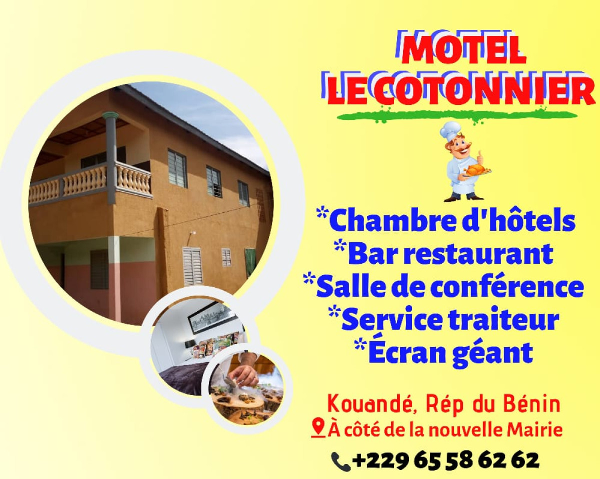 POUR PLUS DE CONFORT LORS DE VOS SÉJOURS À KOUANDE, : Motel Le Cotonnier, le cadre idéal