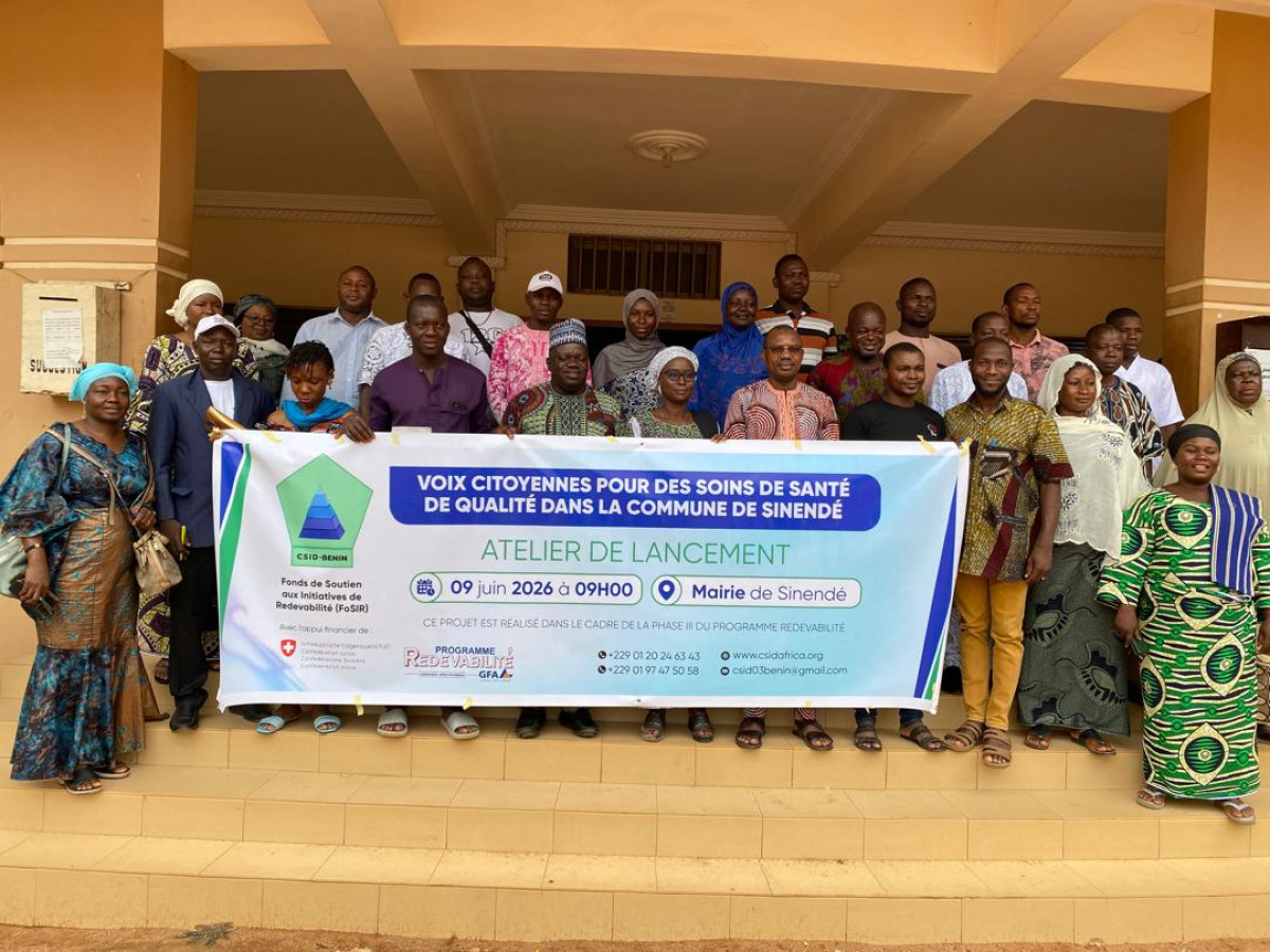 Soins de santé de qualité à Sinendé :Le Csid-Bénin lance le projet '' Voix citoyenne ''