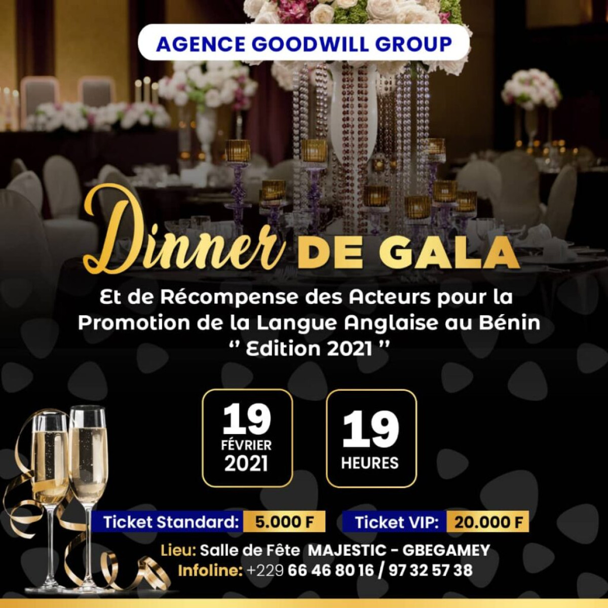 MEILLEURS PROMOTEURS DE LA LANGUE ANGLAISE AWARDS : Pari gagné pour Pascal Hodonou .Le Dg du groupe de presse Daabaaru honoré