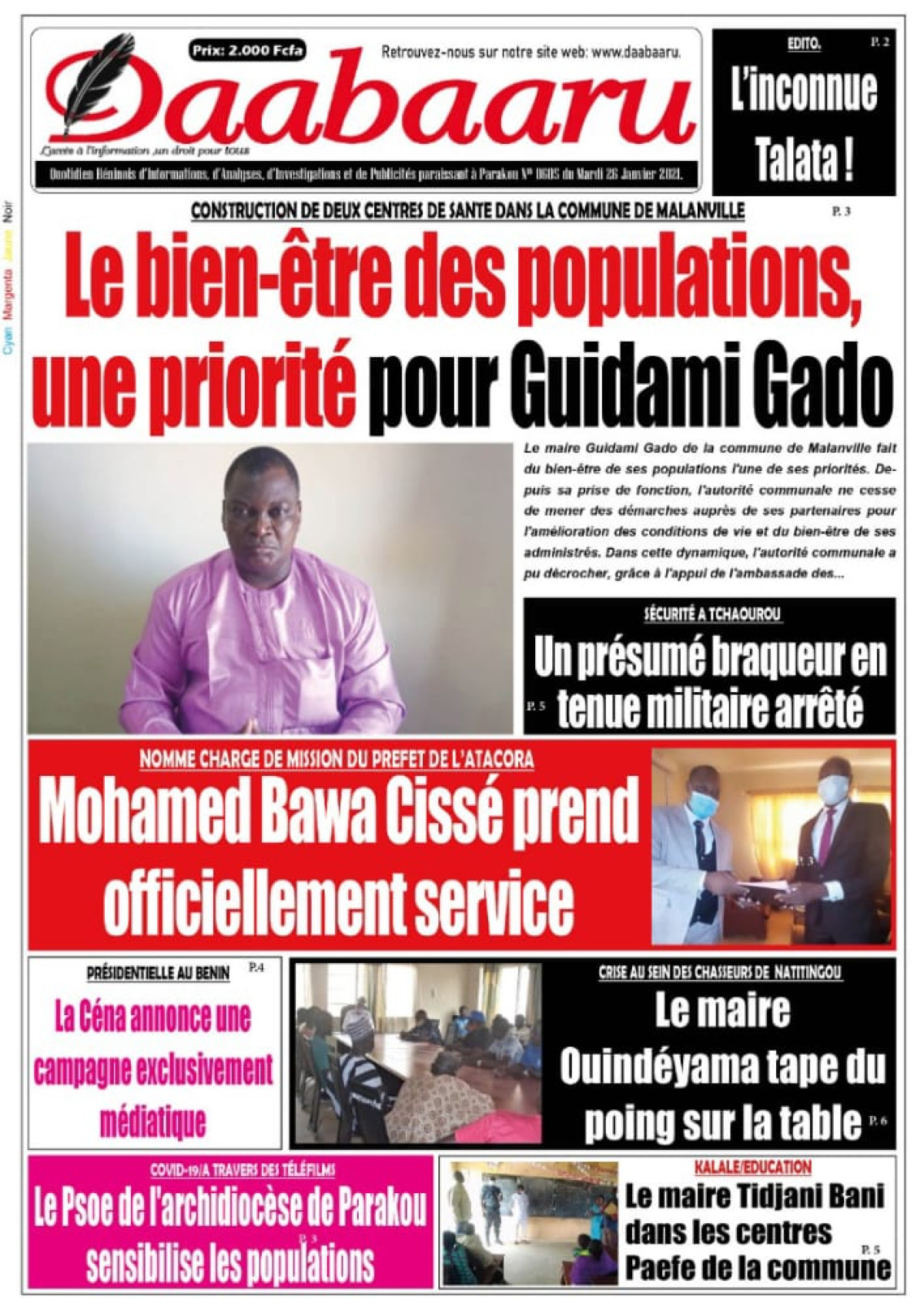 Parution du mardi 26 janvier 2021