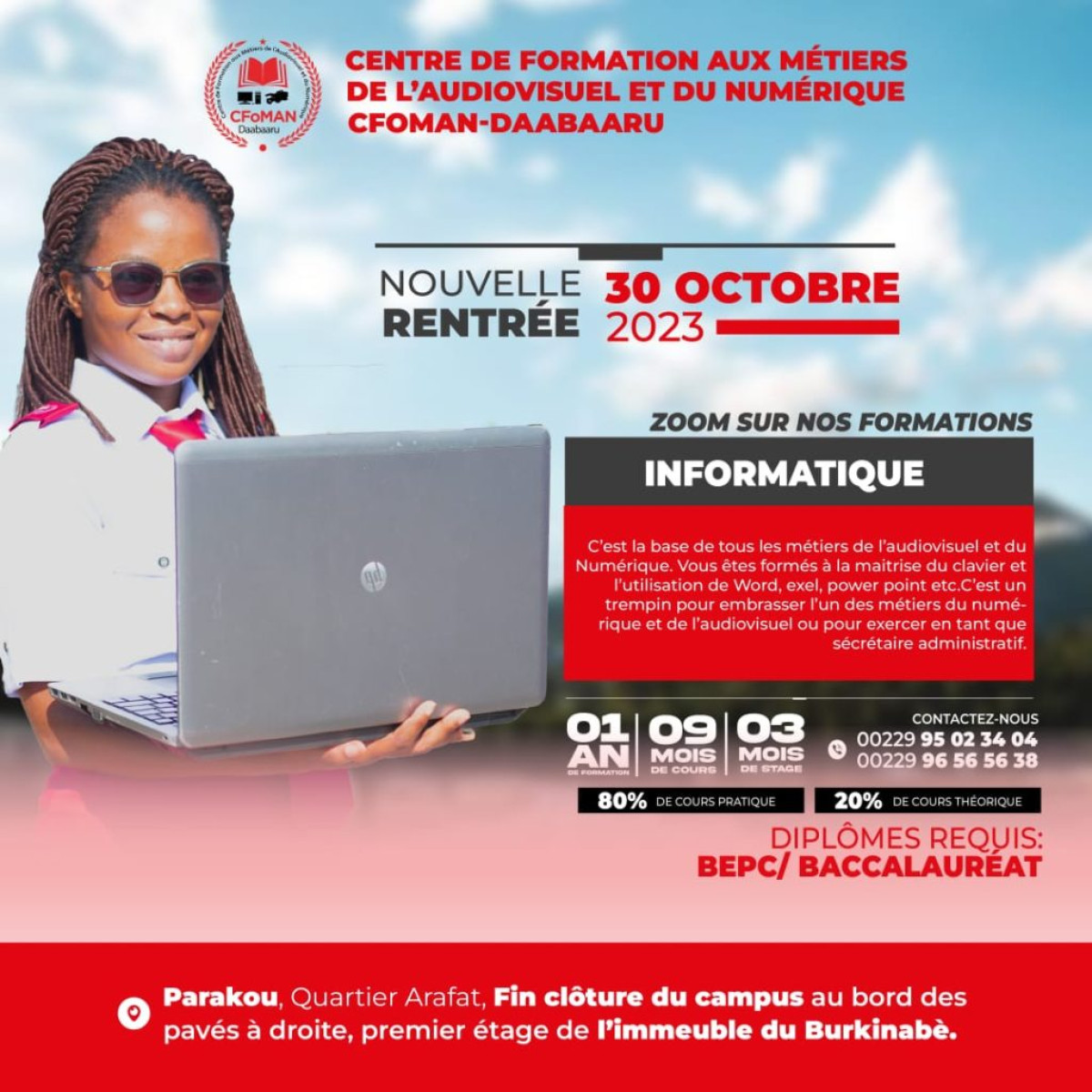FORMATION PROFESSIONNELLE À PARAKOU : Ce que vous gagnez en vous formant en Informatique au Cfoman -Daabaaru