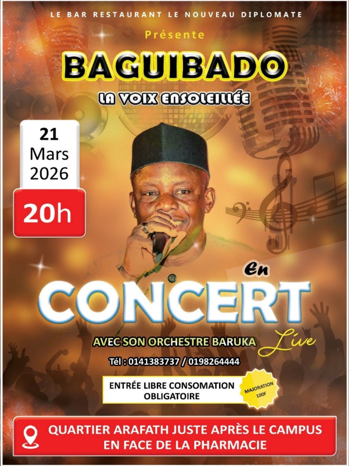 Célébration du Ramadan à Parakou: l'artiste Baguibado en concert live au bar restaurant "Nouveau Diplomate"