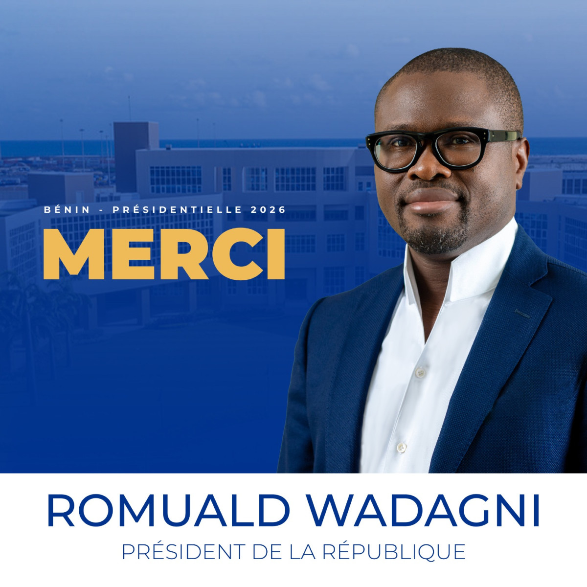 Après la proclamation des résultats provisoires par la Cena: Romuald Wadagni s'adresse aux béninois