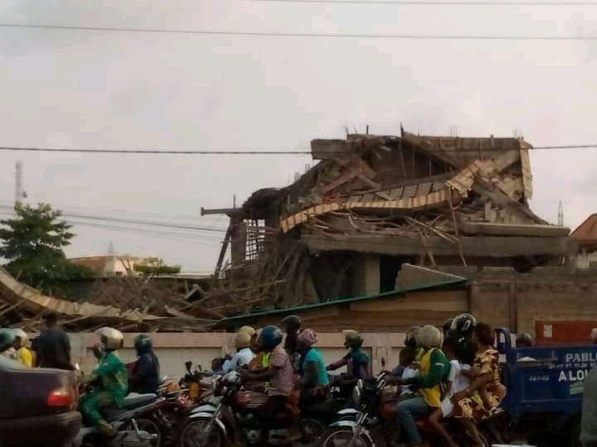 EFFONDREMENT D&rsquo;UN BÂTIMENT EN RECONSTRUCTION À ABOMEY-CALAVI : Plusieurs blessés enregistrés