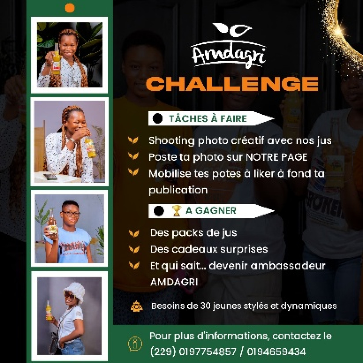 Amdagri challenge à Parakou: une opportunité pour les jeunes de révéler leur talent créatif