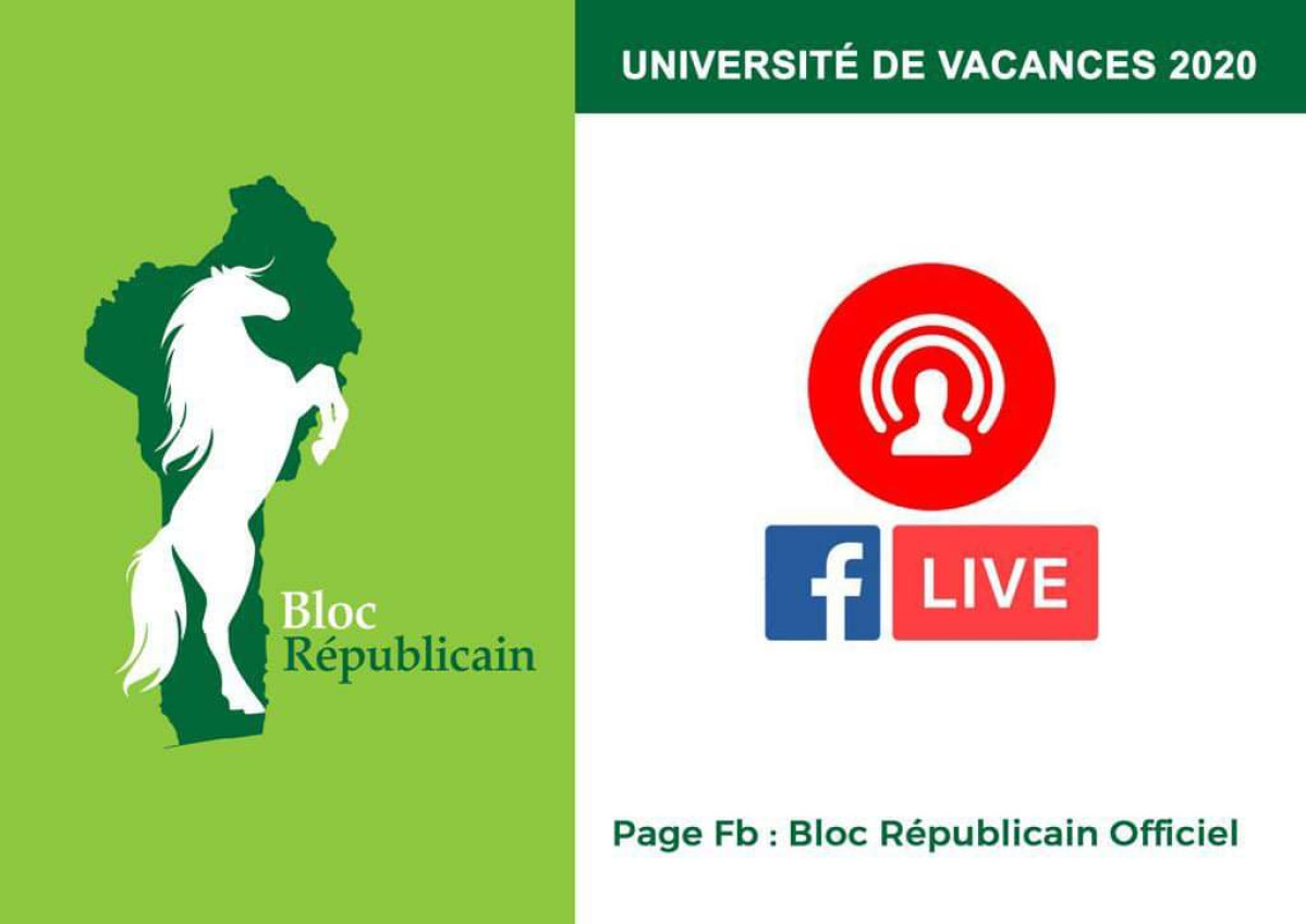 UNIVERSITÉ DE VACANCES 2020 DU PARTI BLOC RÉPUBLICAIN: L&rsquo;événement est à suivre en direct sur la page Facebook du parti vert