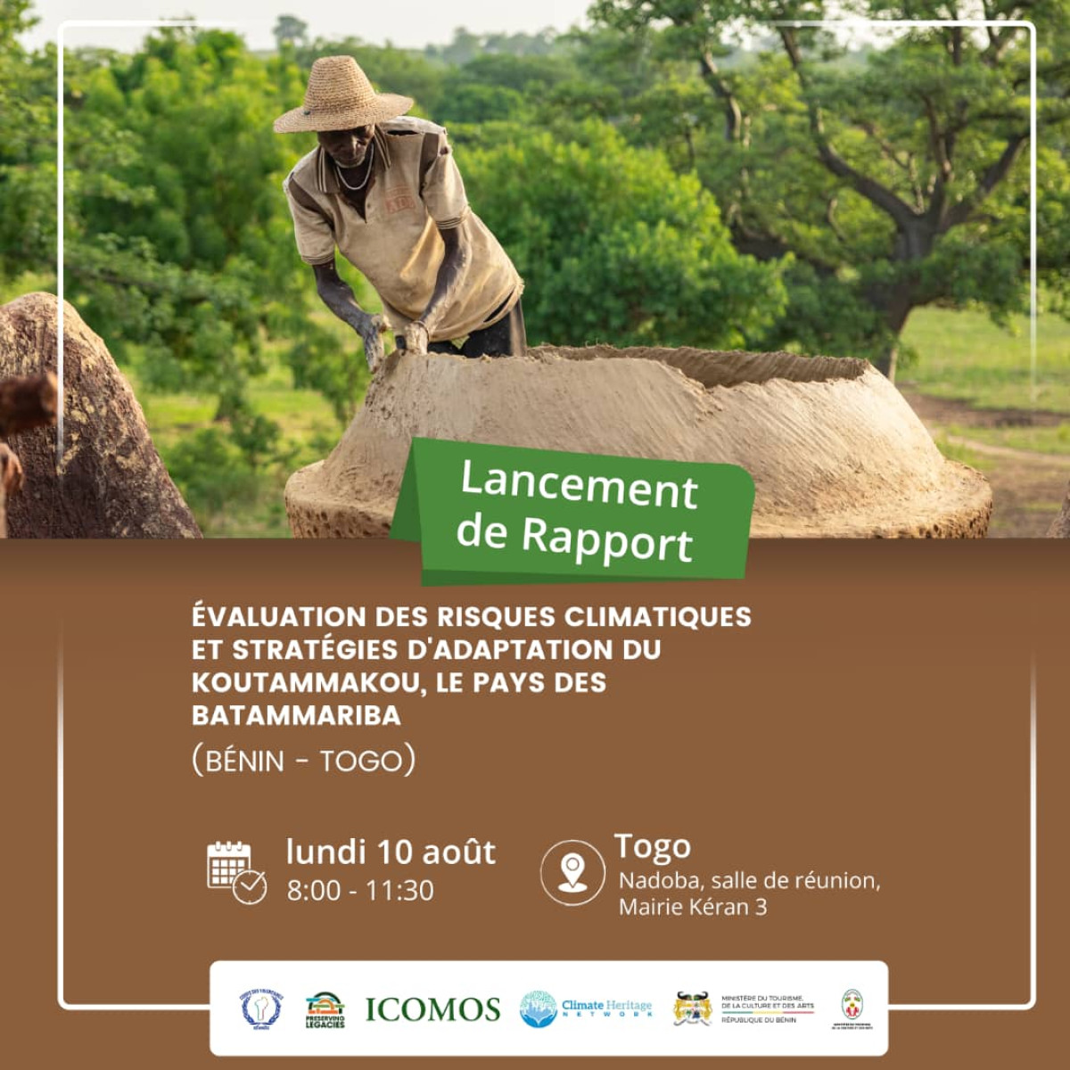 Climat et culture: le Bénin et le Togo lancent le premier rapport d'évaluation des risques climatiques du Koutammakou